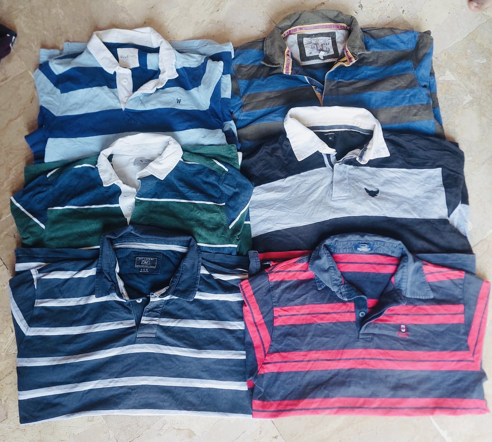 Unbranded rugby shirts bundle 5