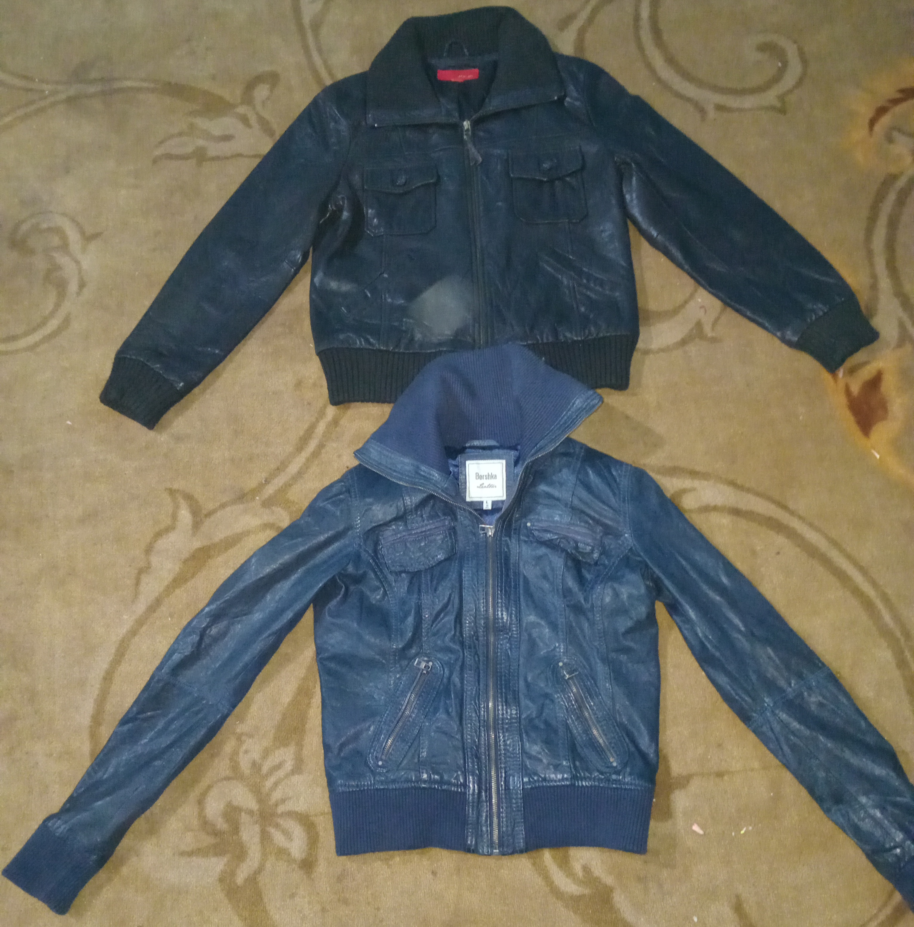 Leather bomber jackets women