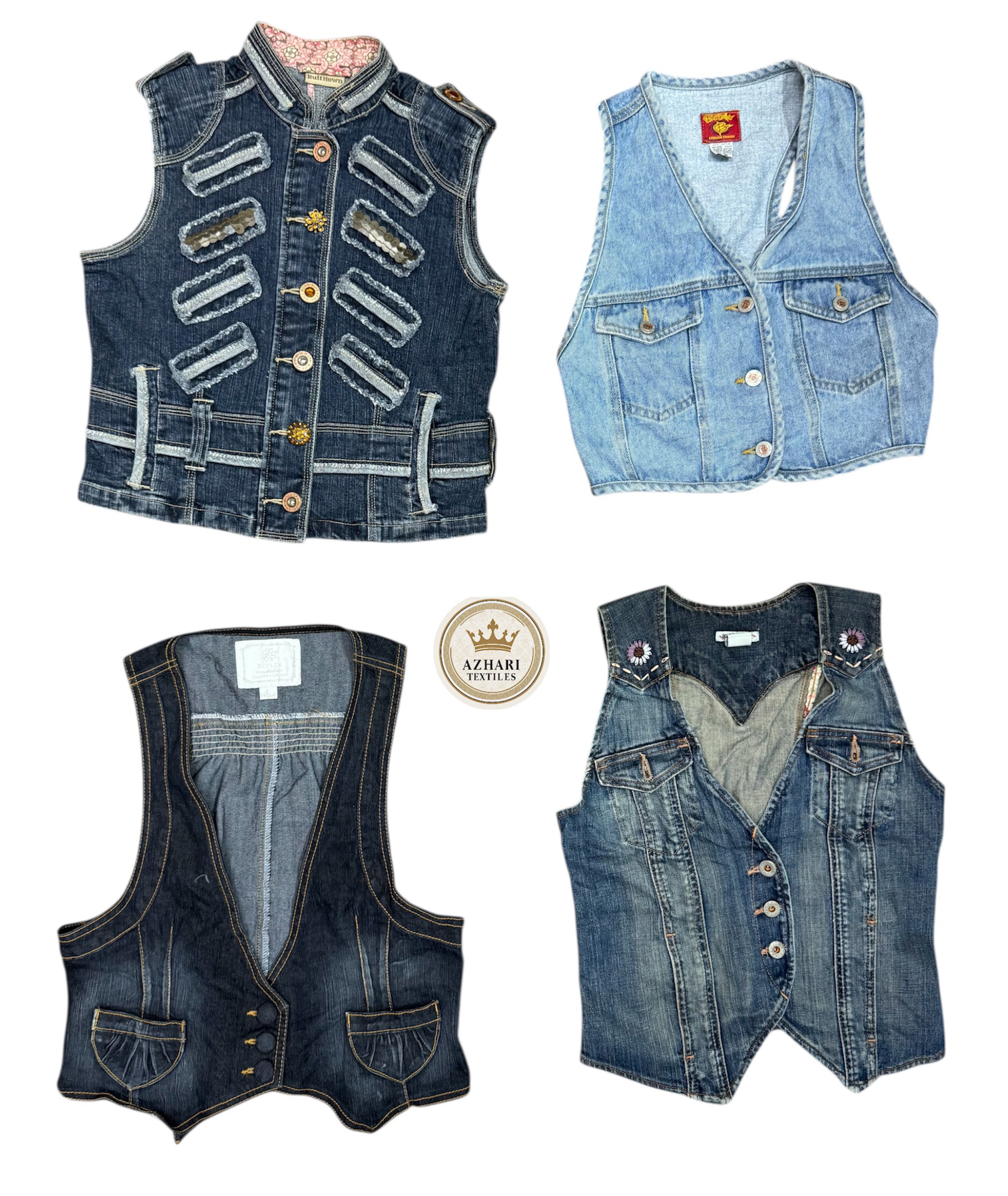 Y2K Denim waist coat At 459