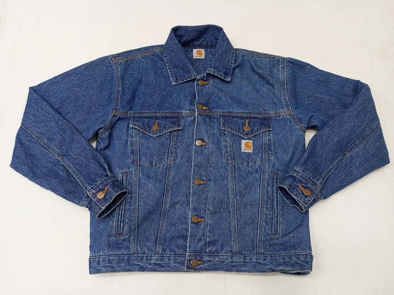 CR1212  Upcycled Carhartt Lined Denim Jacket