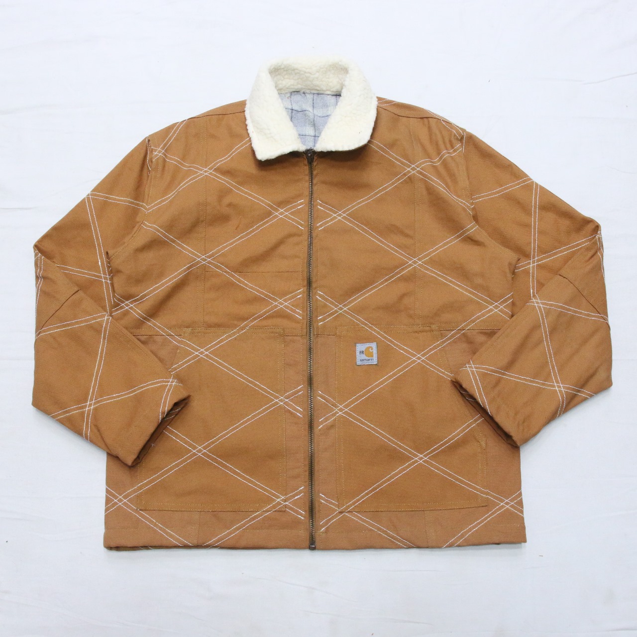 CR1213 Upcycled Quilted Canvas Jacket with Sherpa ..