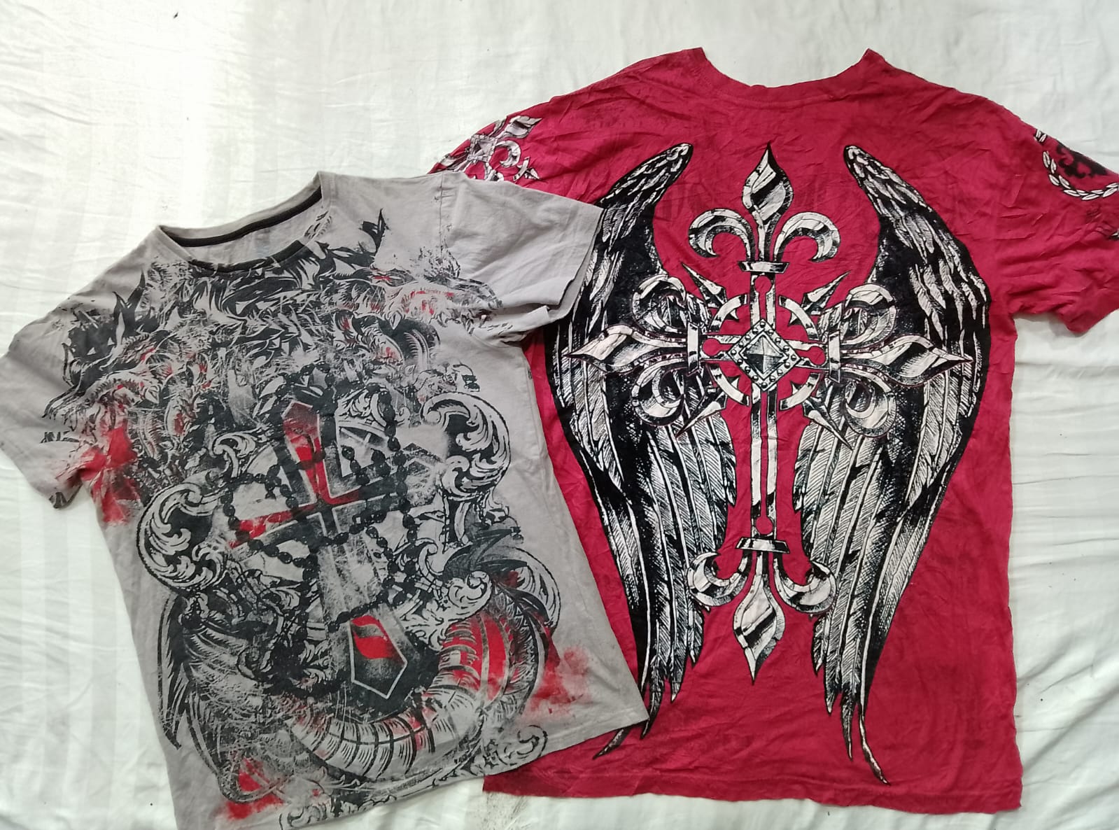 CR6345 ヴィンテージ スカル Tシャツ