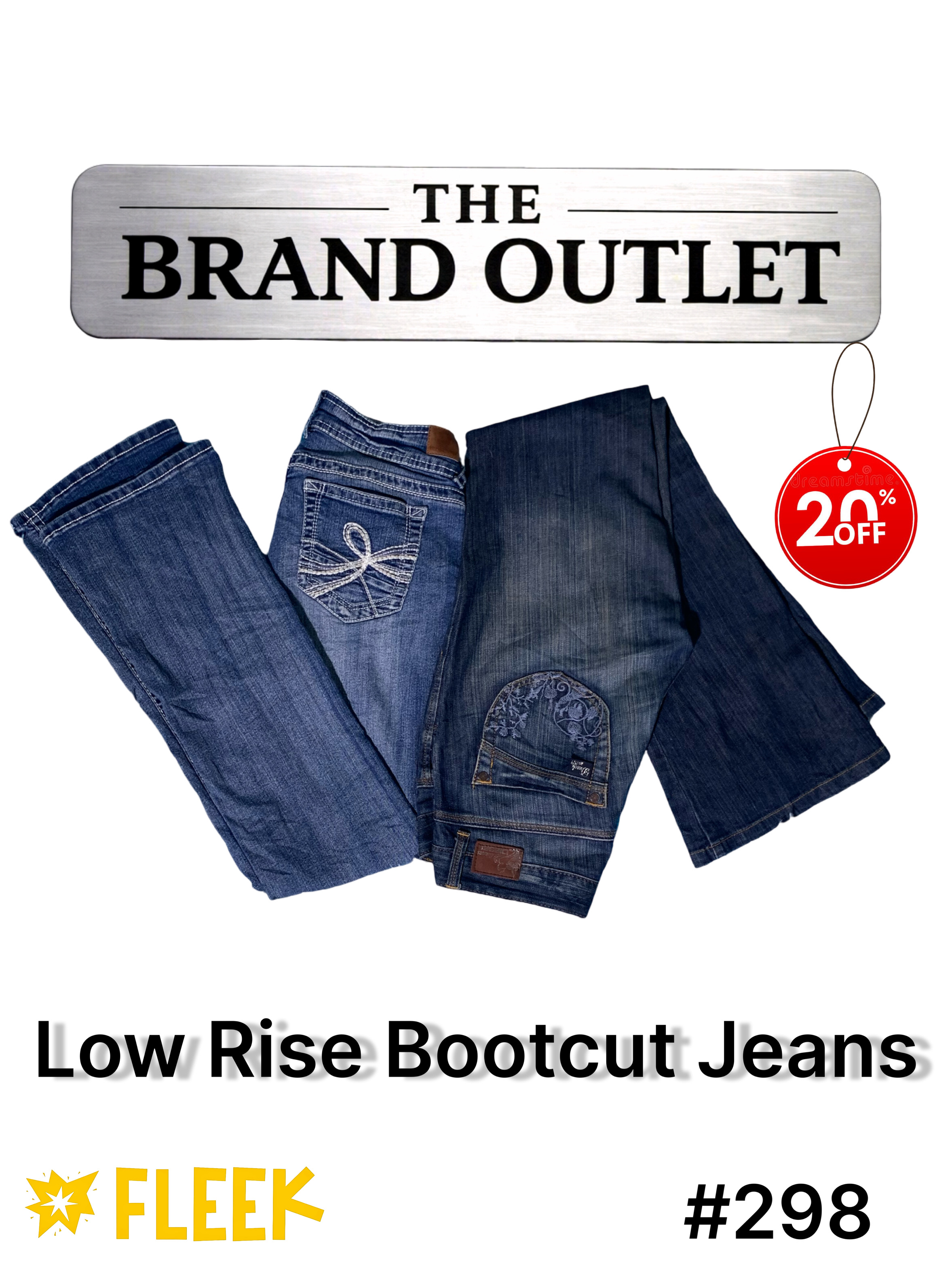 Low Rise Bootcut Jeans     #298