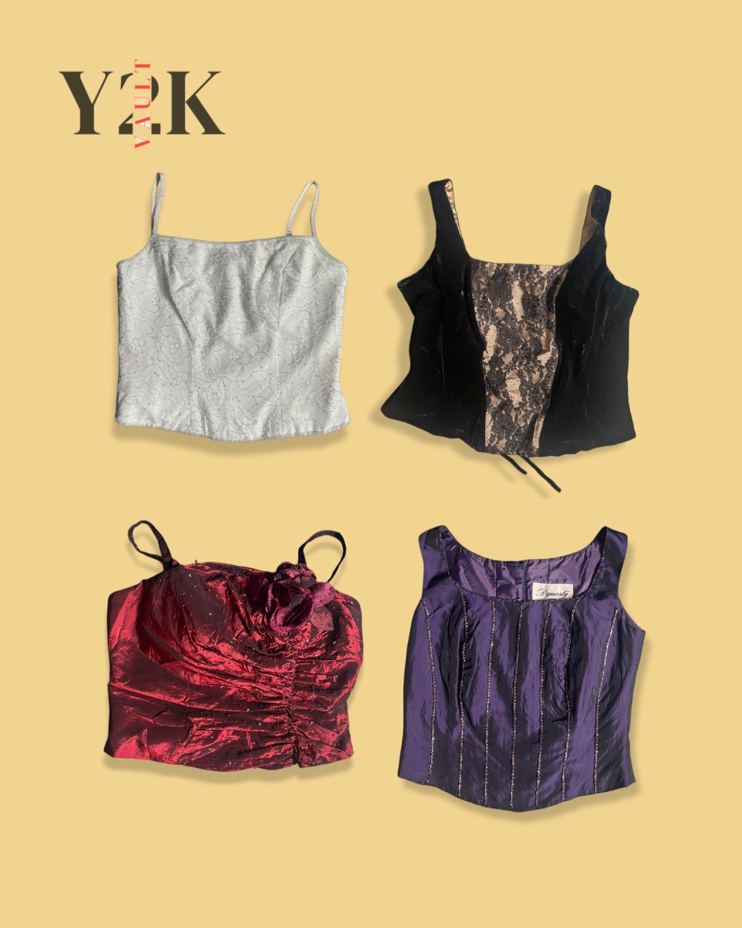 Y2K Nightcore Beaded Tops (Yv-614)