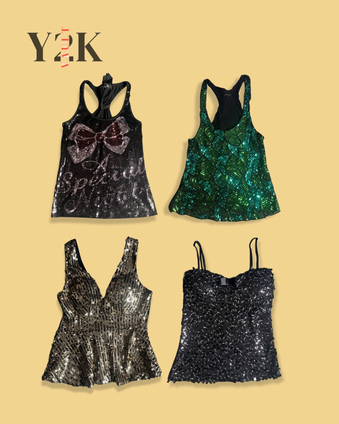 Y2K Beaded & Sequin Tops (Yv-615)