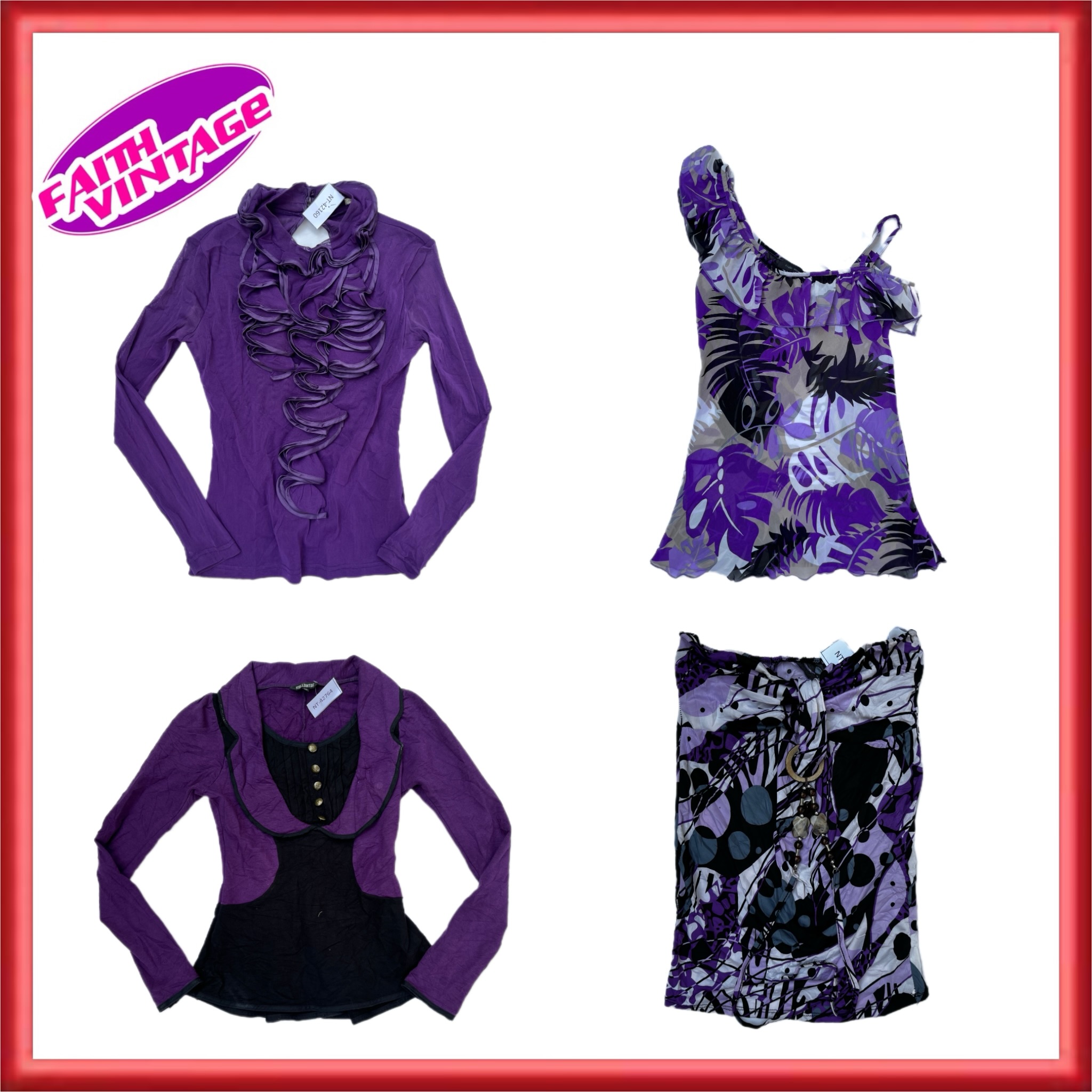 Piper Lavish Purple Mix Tops Skirt and Dress Bundle(FV-520)