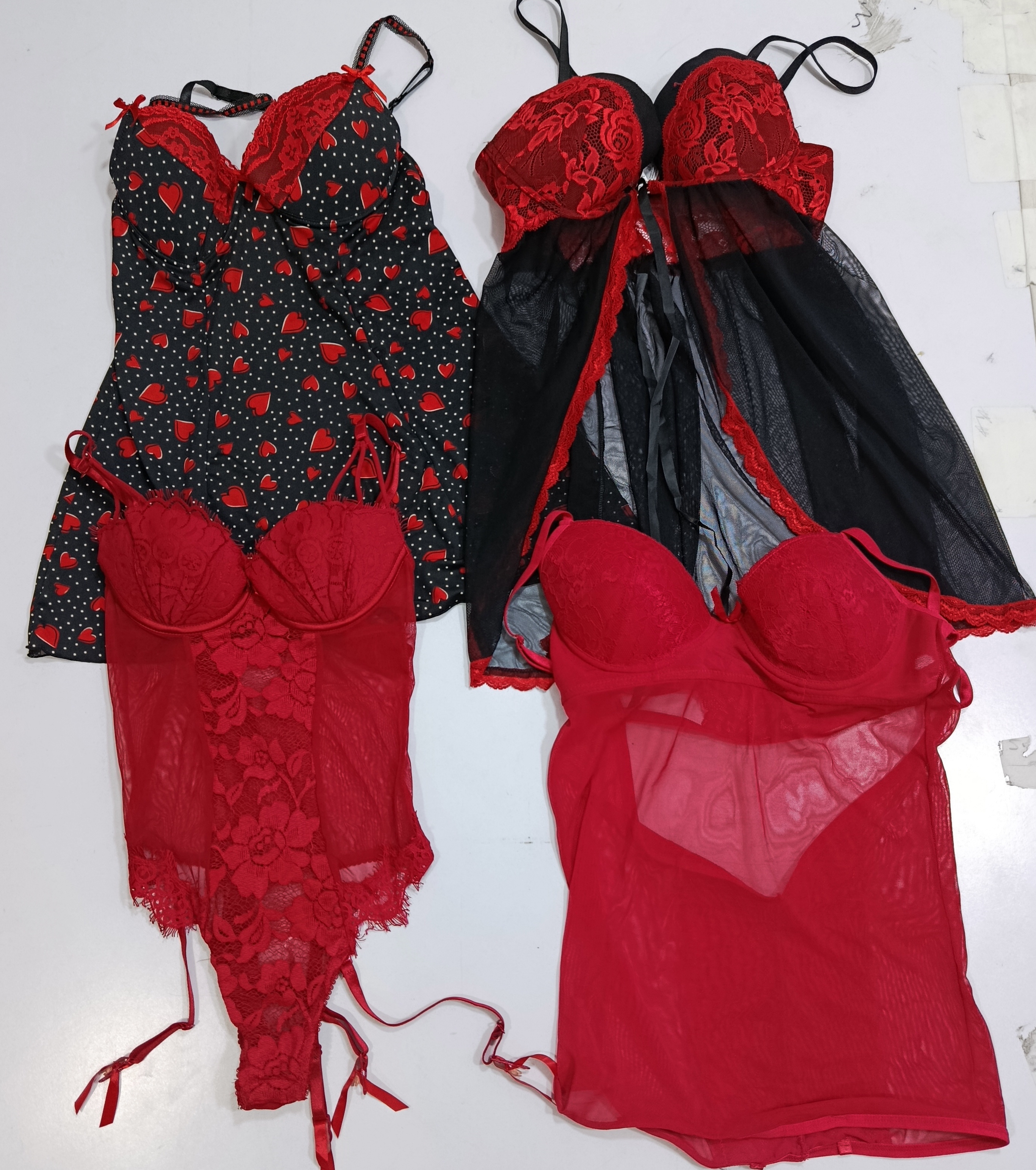 Y2K Baby doll Cami top red (RV #206)