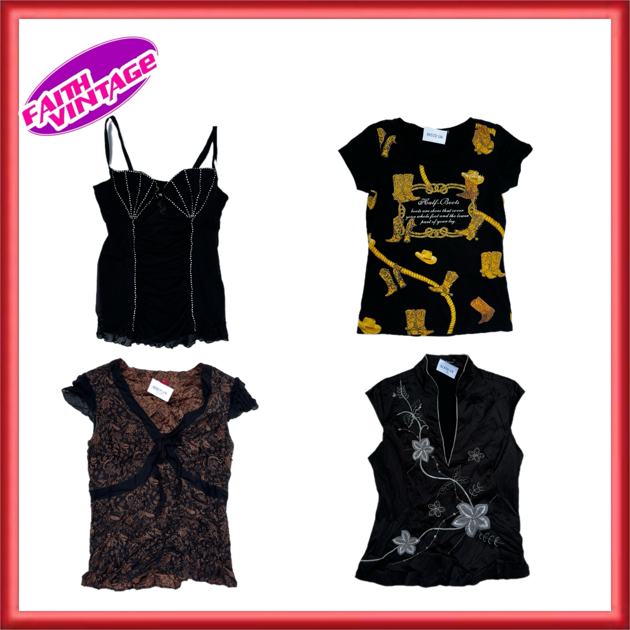 Natural Chromatic Tints Mix Top Skirt and Dress Bundle (FV-524)