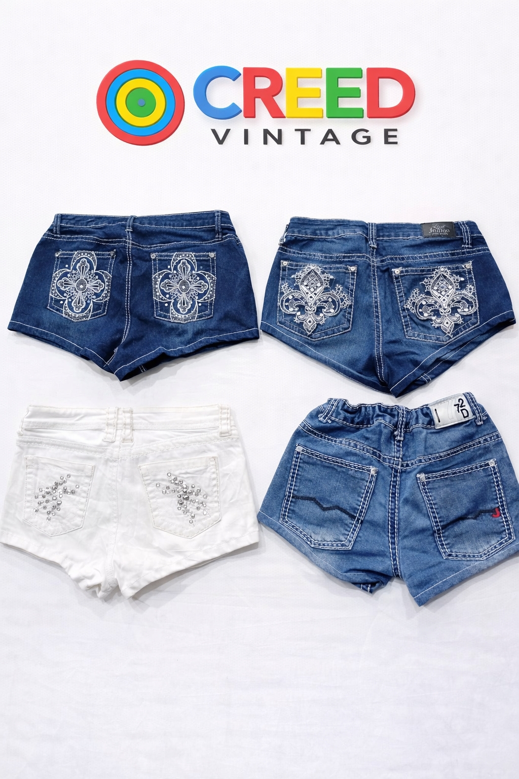 CR6389 Upcycle Y2K Shorts
