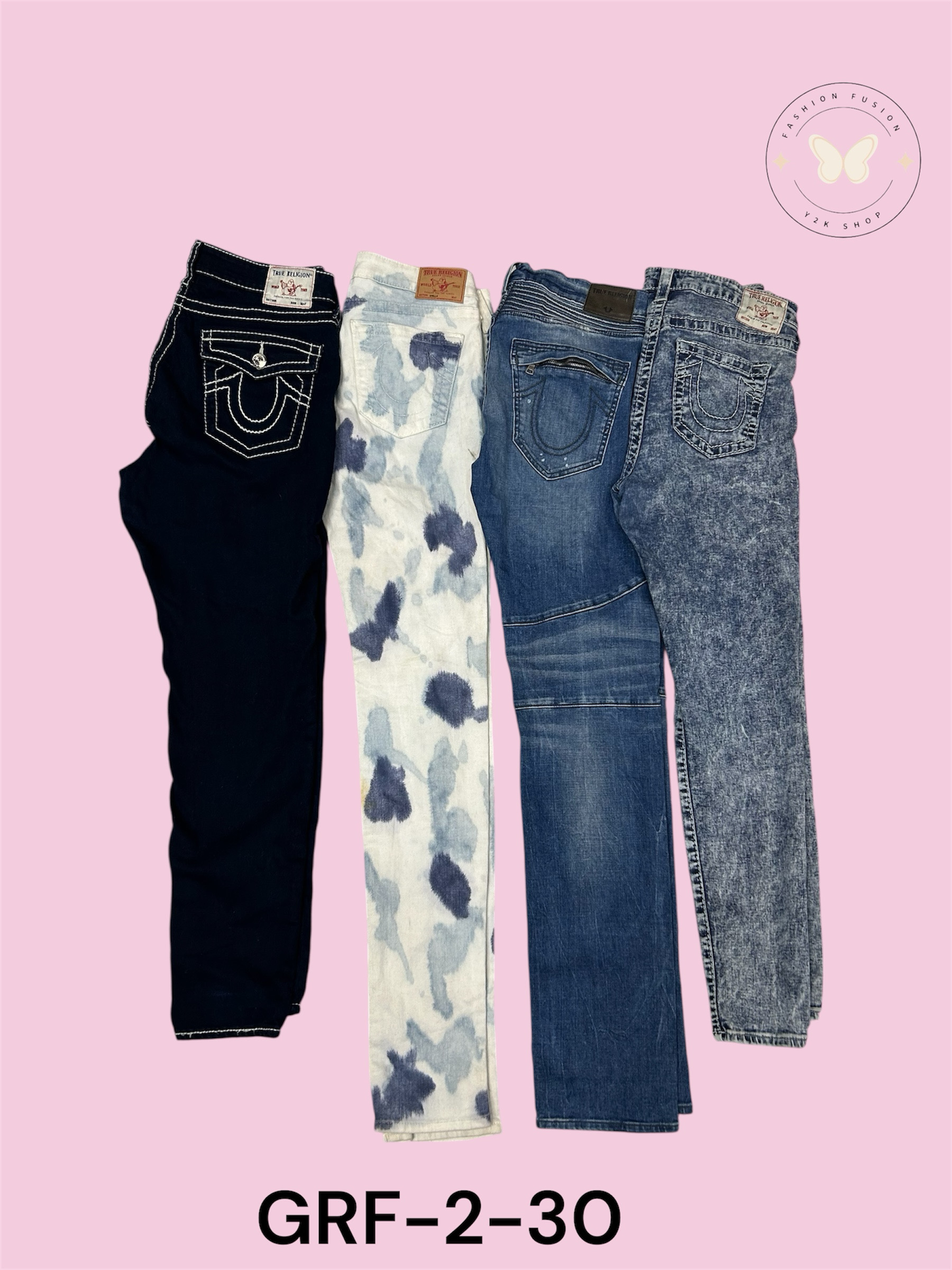 True Religion Women’s Halle Super Skinny Blue Jeans (GRF-2-30)