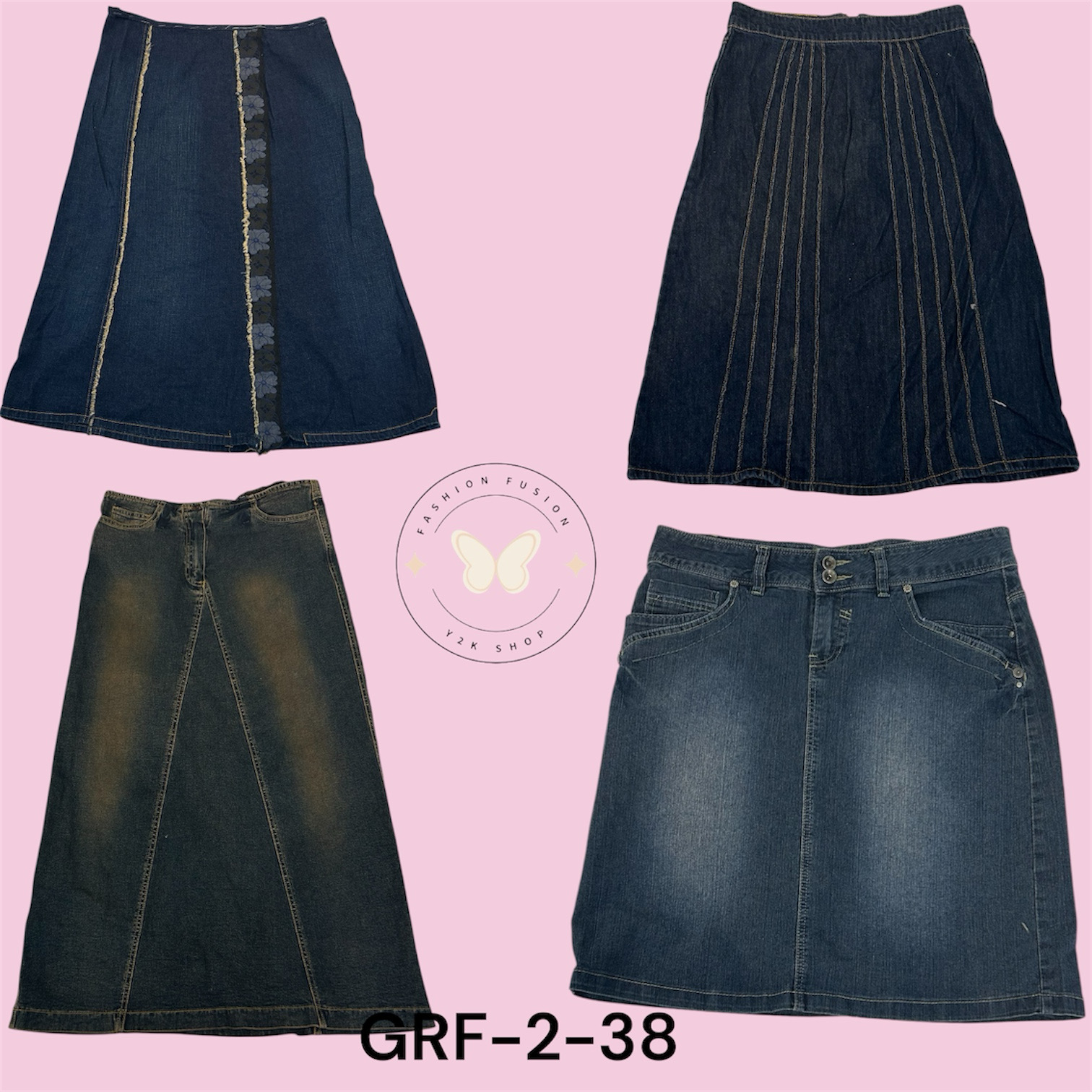 Women’s Denim Midi skirt  (GRF-2-38)