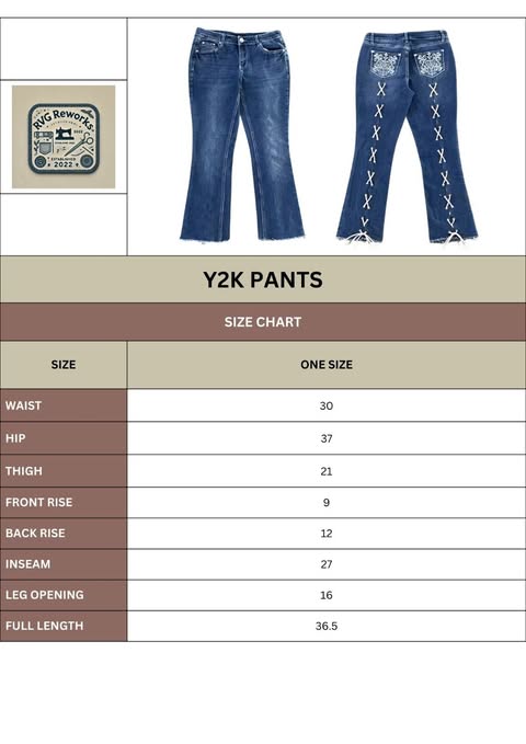 Upcycled Lace-Up y2k Bootcut Jeans