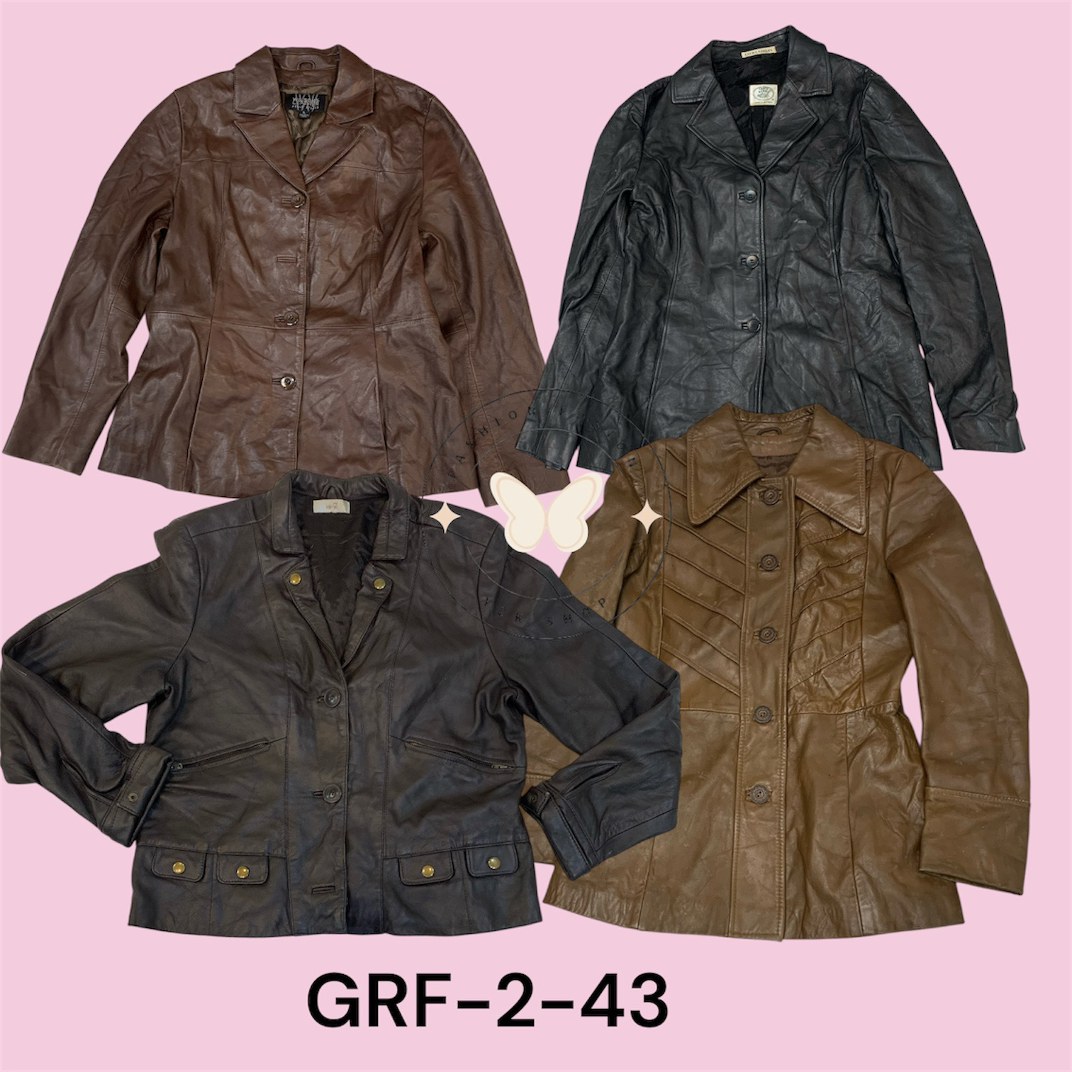 Women’s Faux Leather Moto Jacket – Zip Front (GRF-2-43)