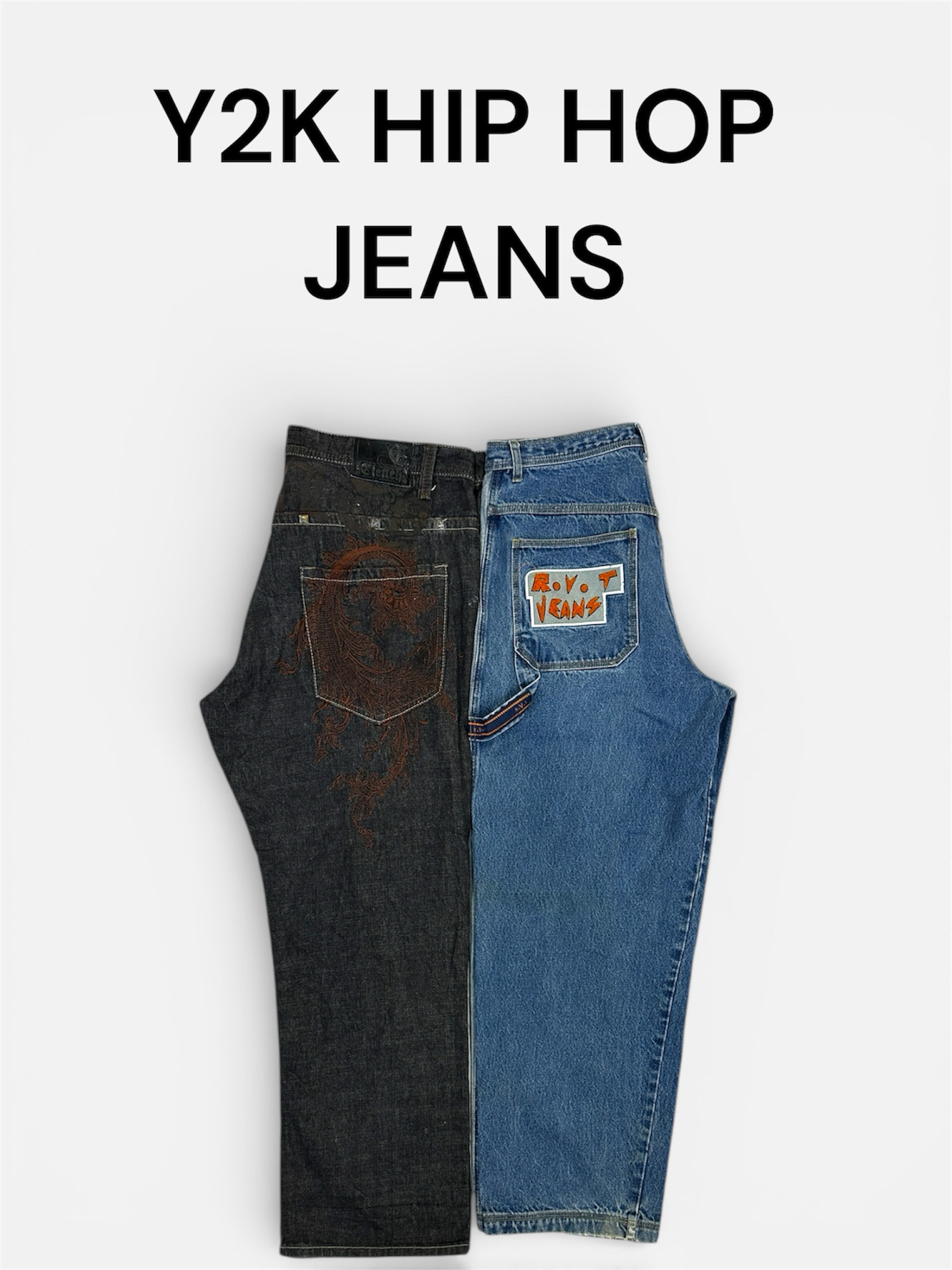 Jeans de hip hop Y2K