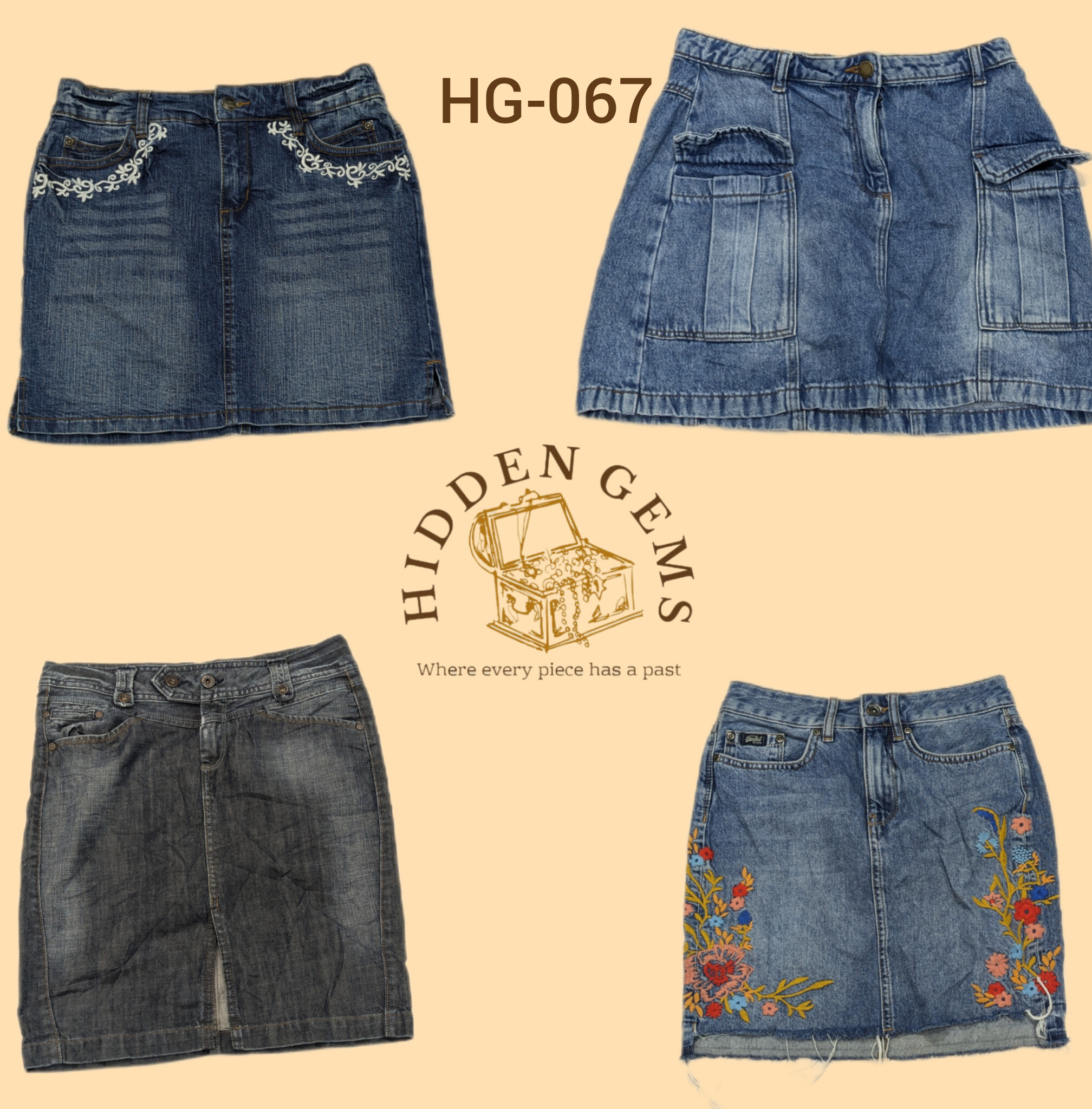 Y2K britney era mini denim skirts(HG-067)
