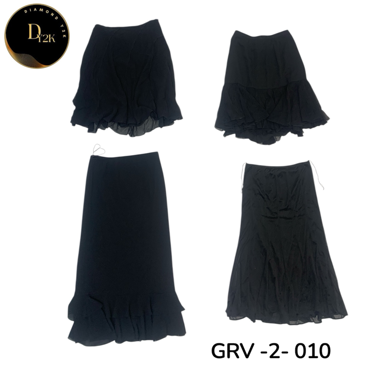 Authentic Y2K Black Poly Skirt | Vintage 2000s Aes..