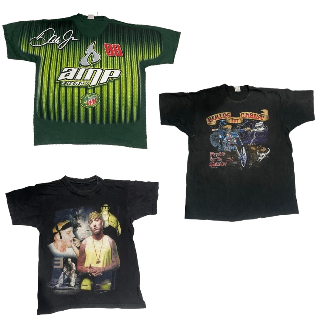 ヴィンテージグラフィックTシャツバンドル | ミックスグラフィックプリント