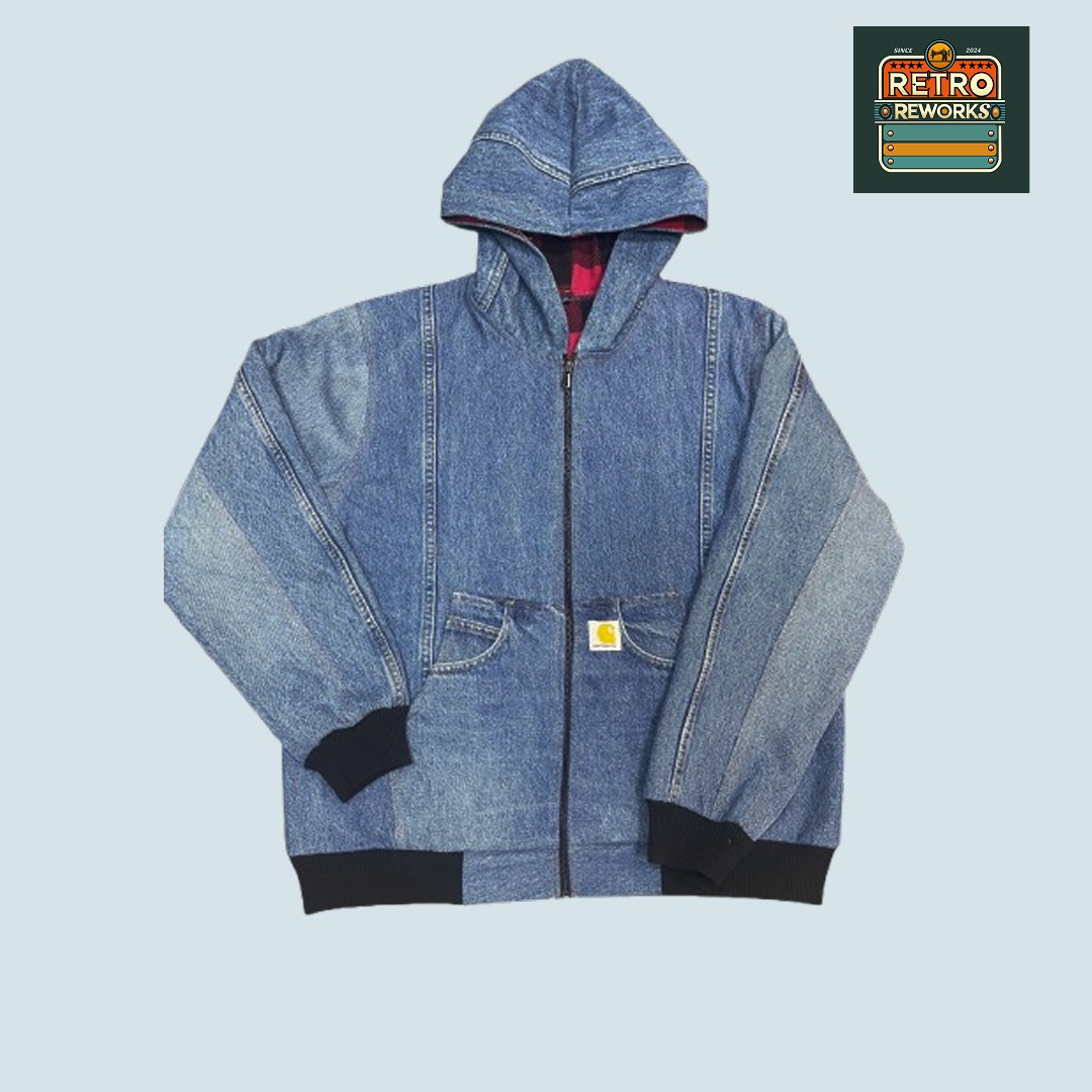 Upcycled Carhartt hoodie jacket