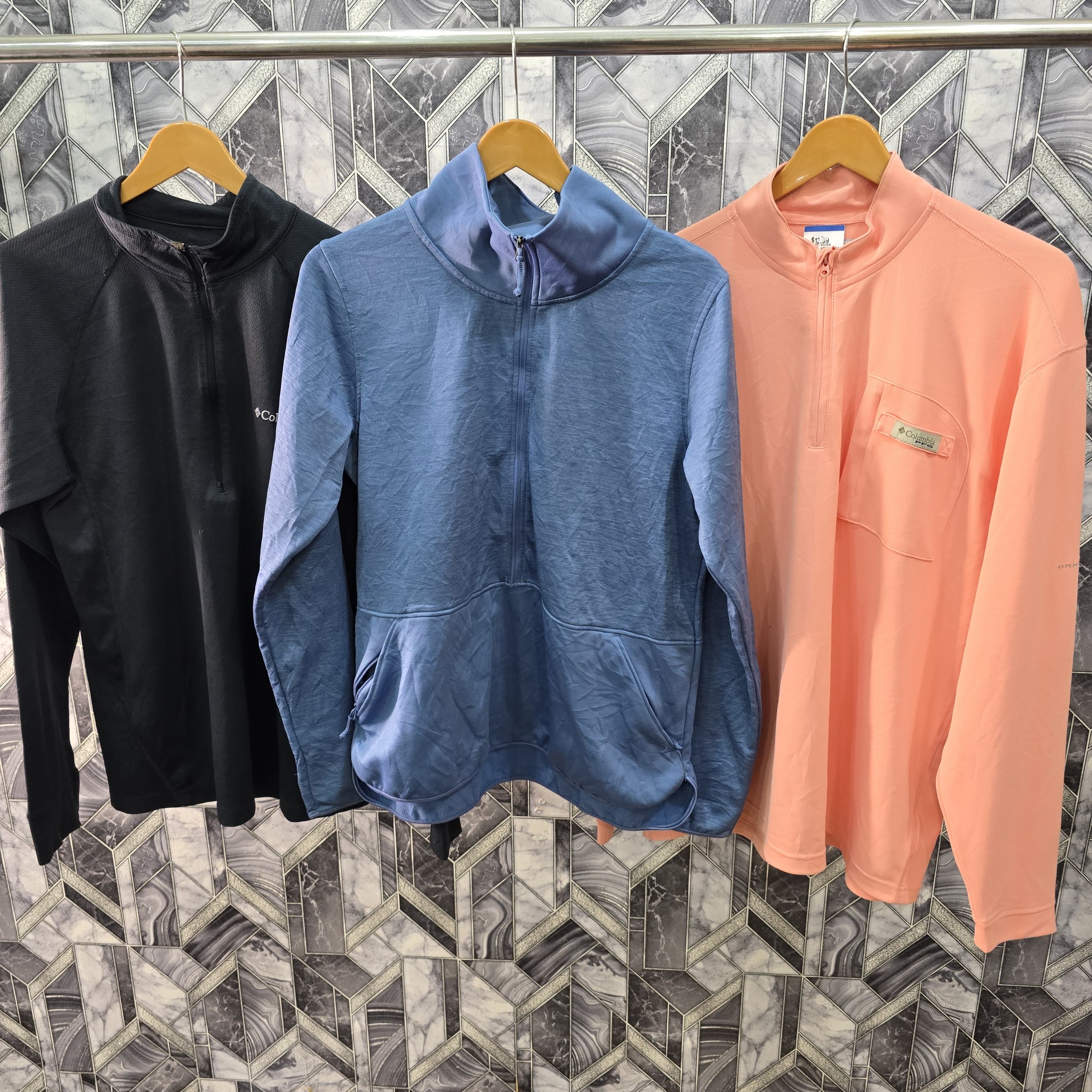 AV-0884 Columbia chaquetas con cremallera 1/4