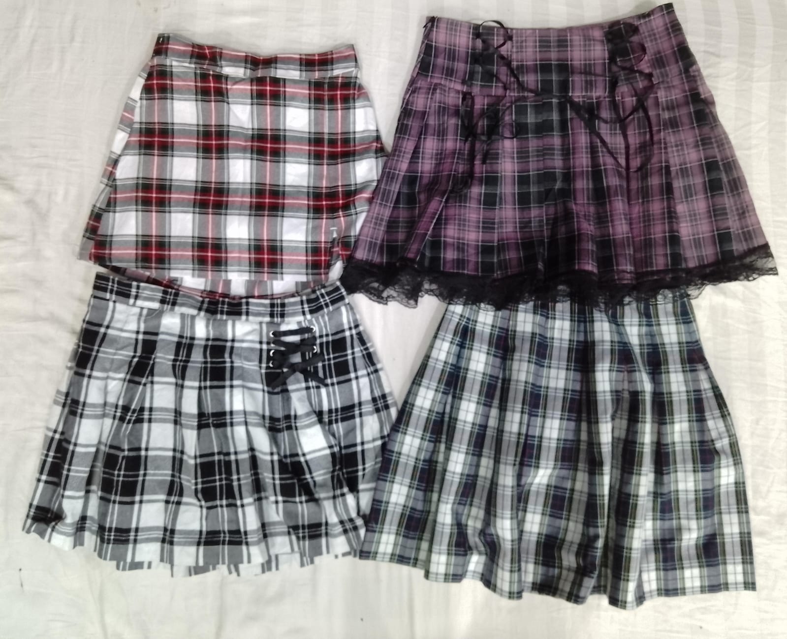 CR6418 Y2K Check Skirts