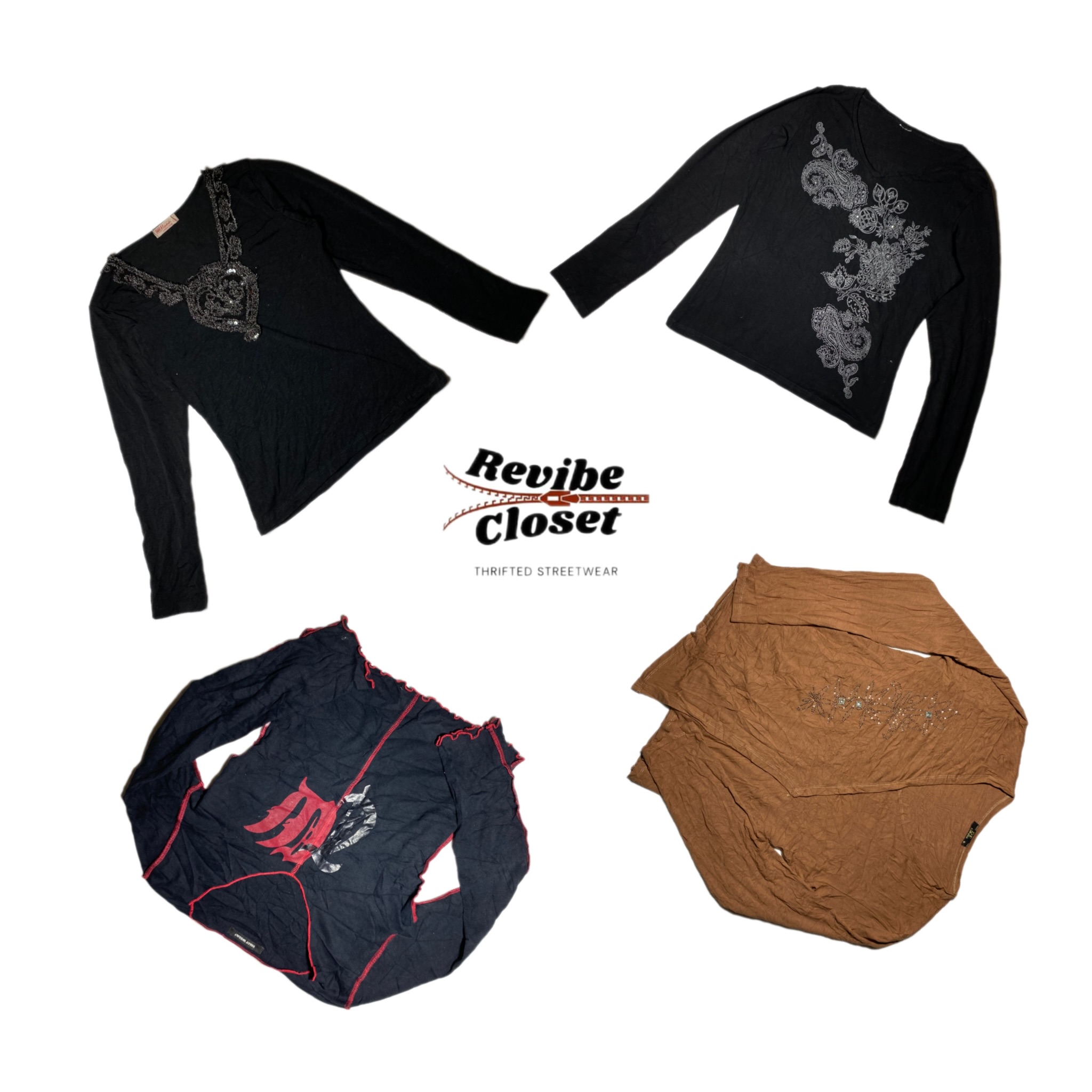 Y2K Milan Night Long Sleeve Tops RC-027