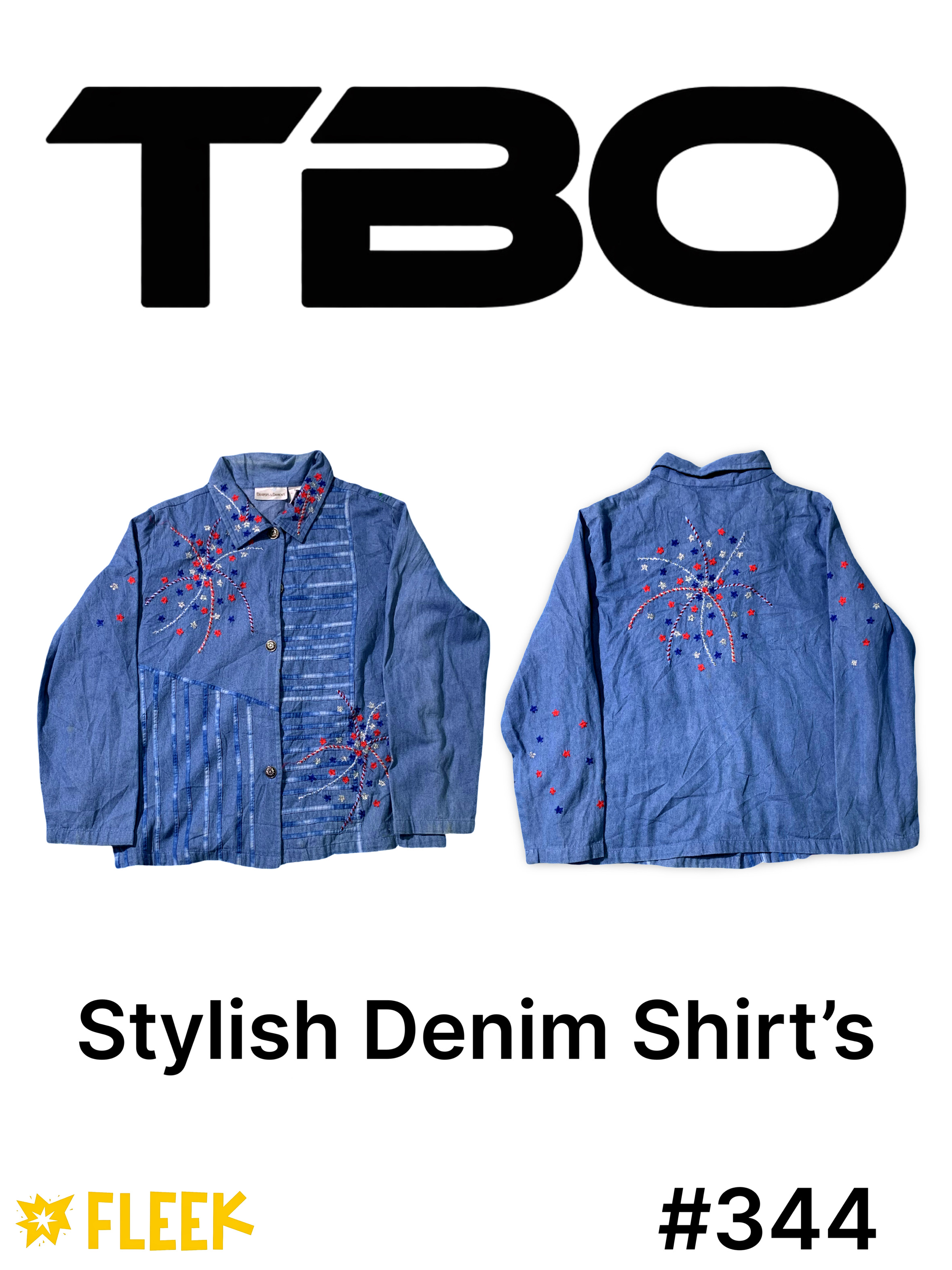 Camicetta in denim alla moda    # 344