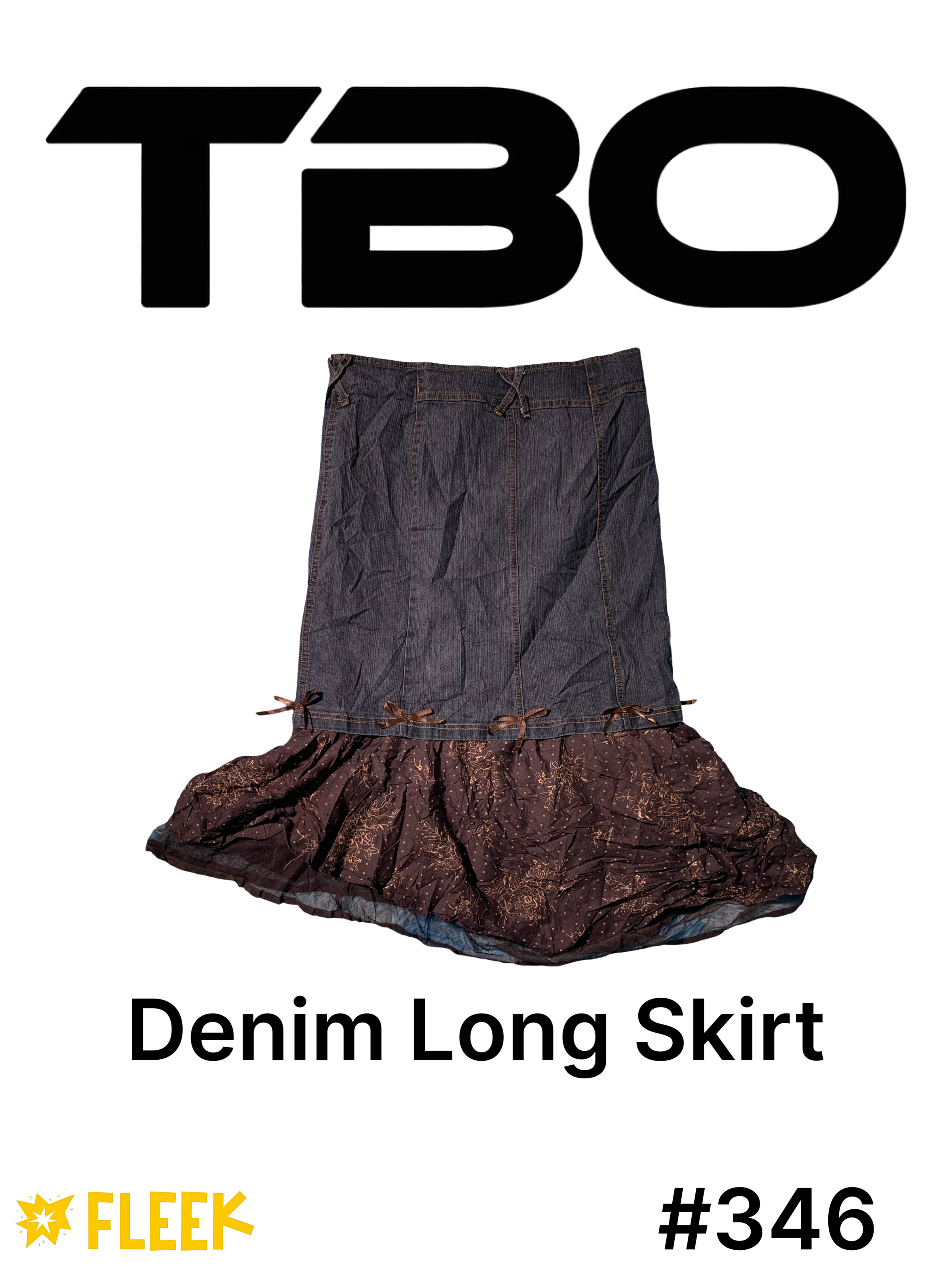 Denim Long Skirt    #346