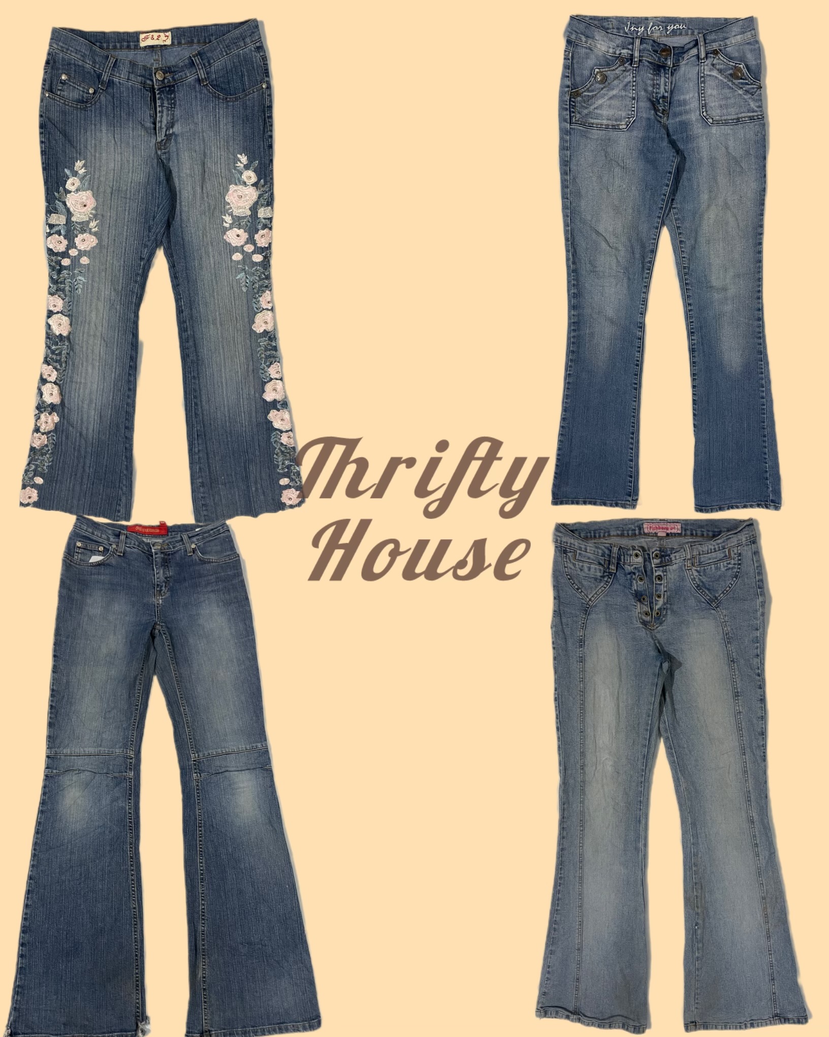 Y2K Denim Revival Flared Jeans(TH/190)