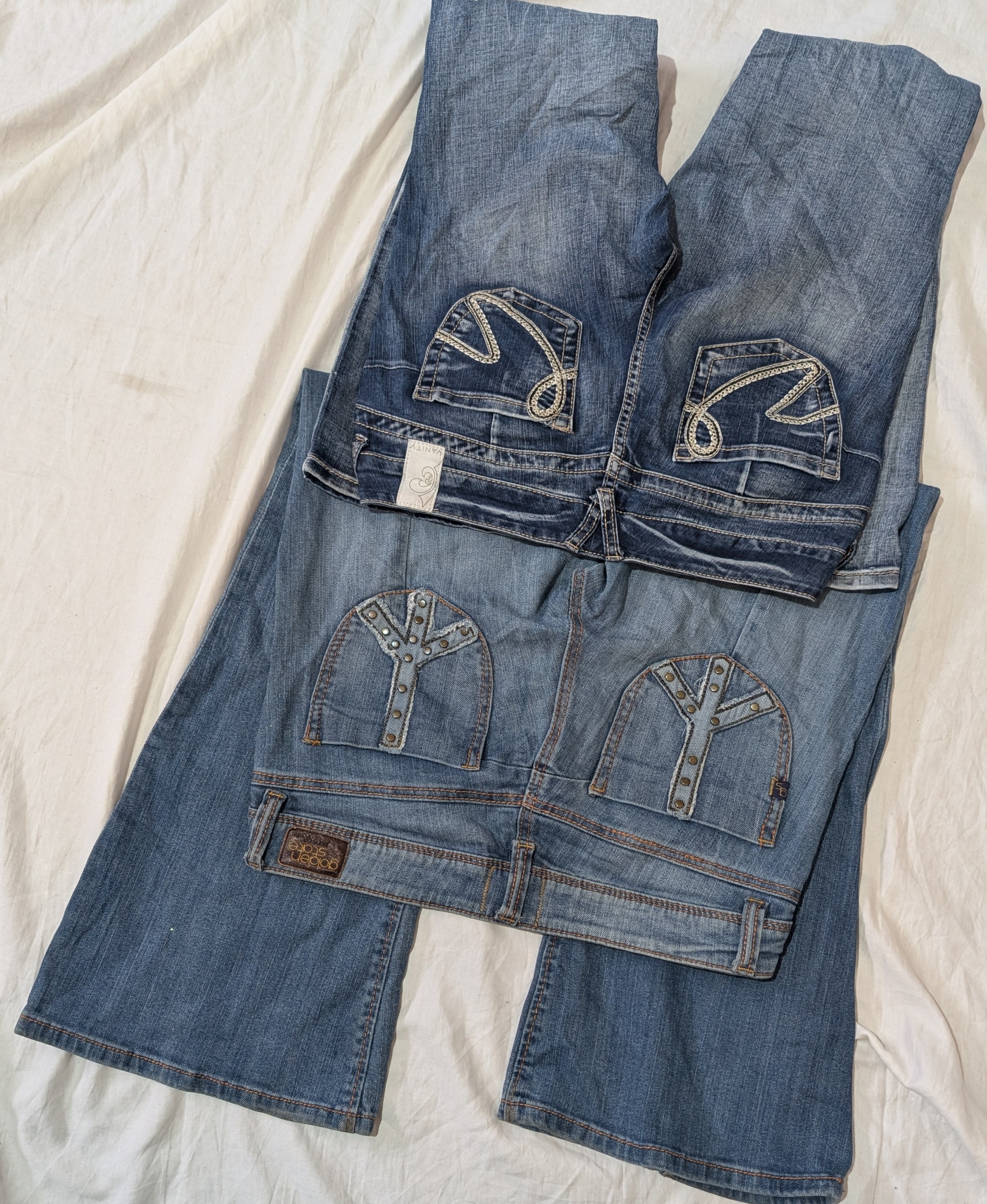 JEANS DESIGNER ISPIRATI Y2K (BRAND'S INCULOADED) Vanity, golden state, ecc