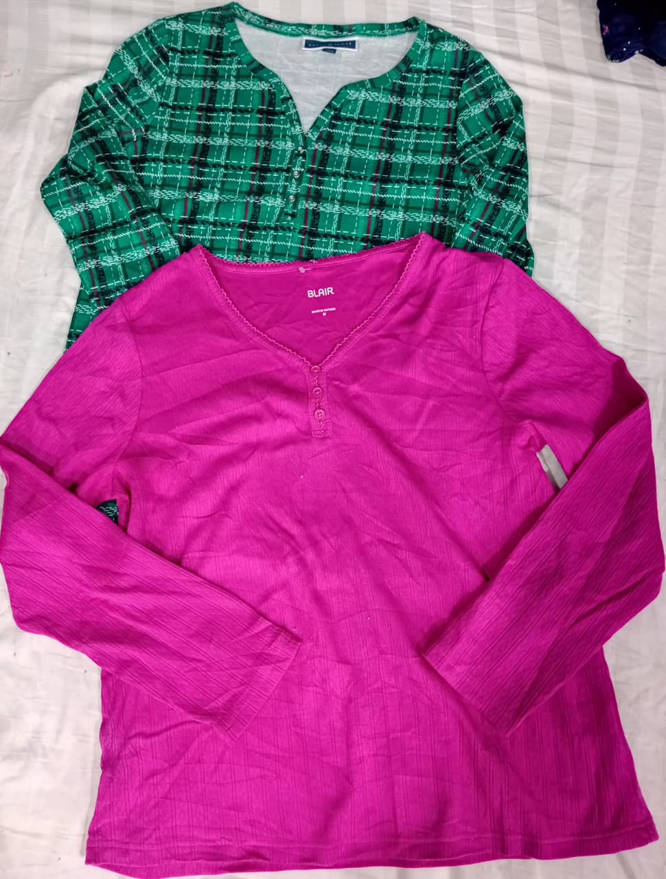 CR6453 Y2K Henley Shirts