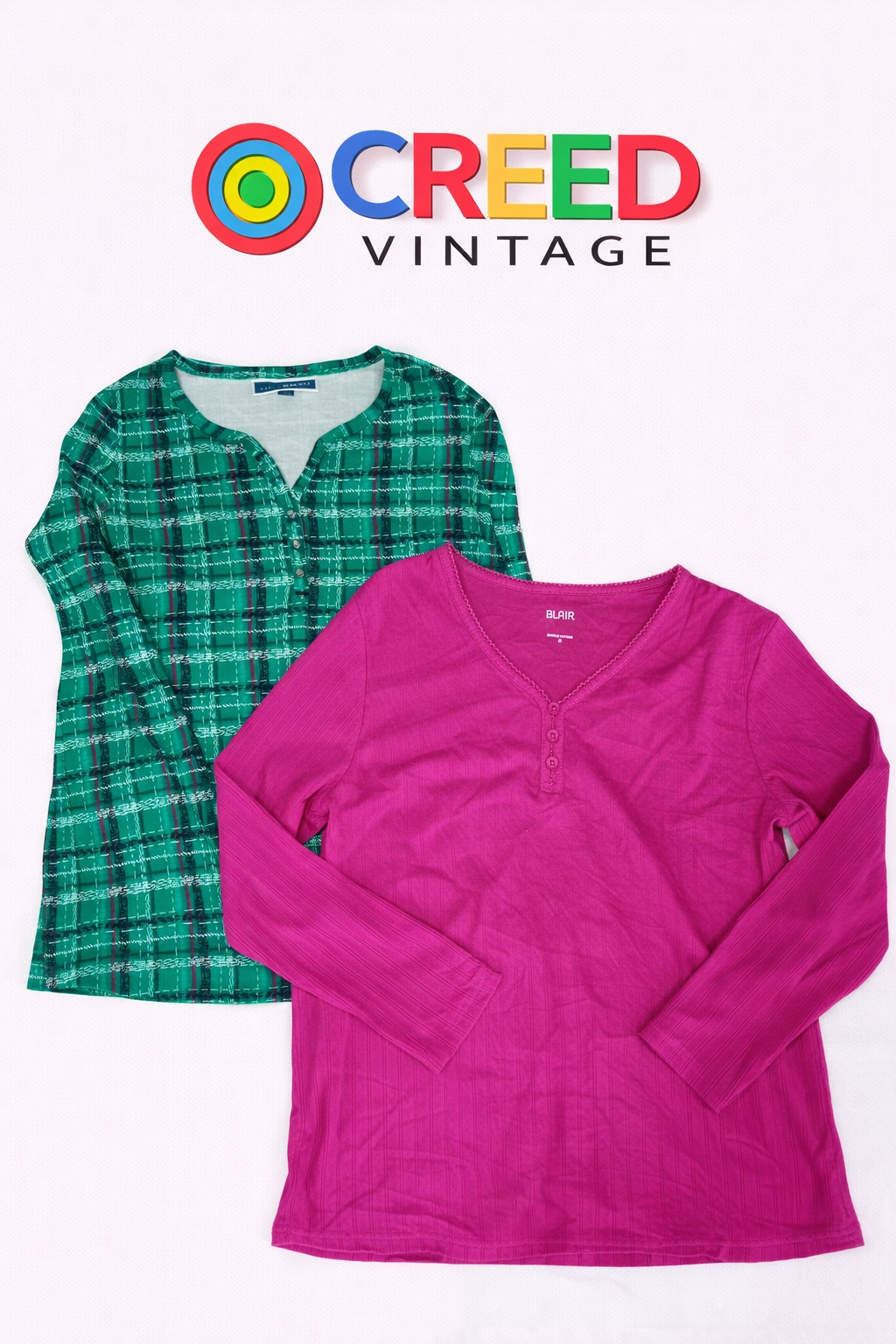 CR6453 Y2K Henley Shirts