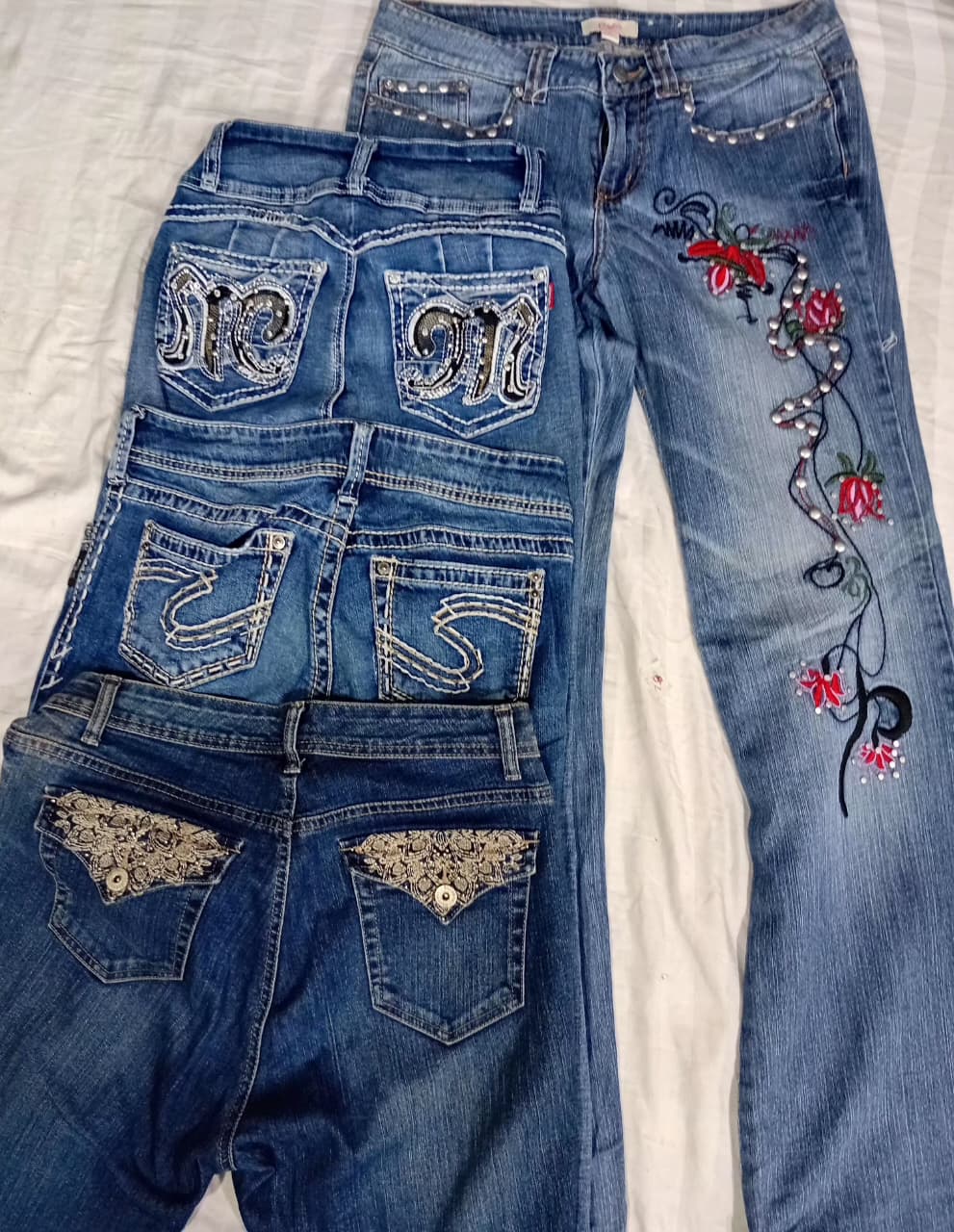 CR6459 Y2Kフレアジーンズ