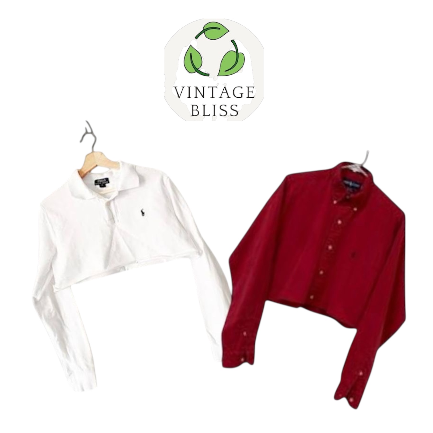 Up cycled Polo Ralph Lauren Woman Crop Top