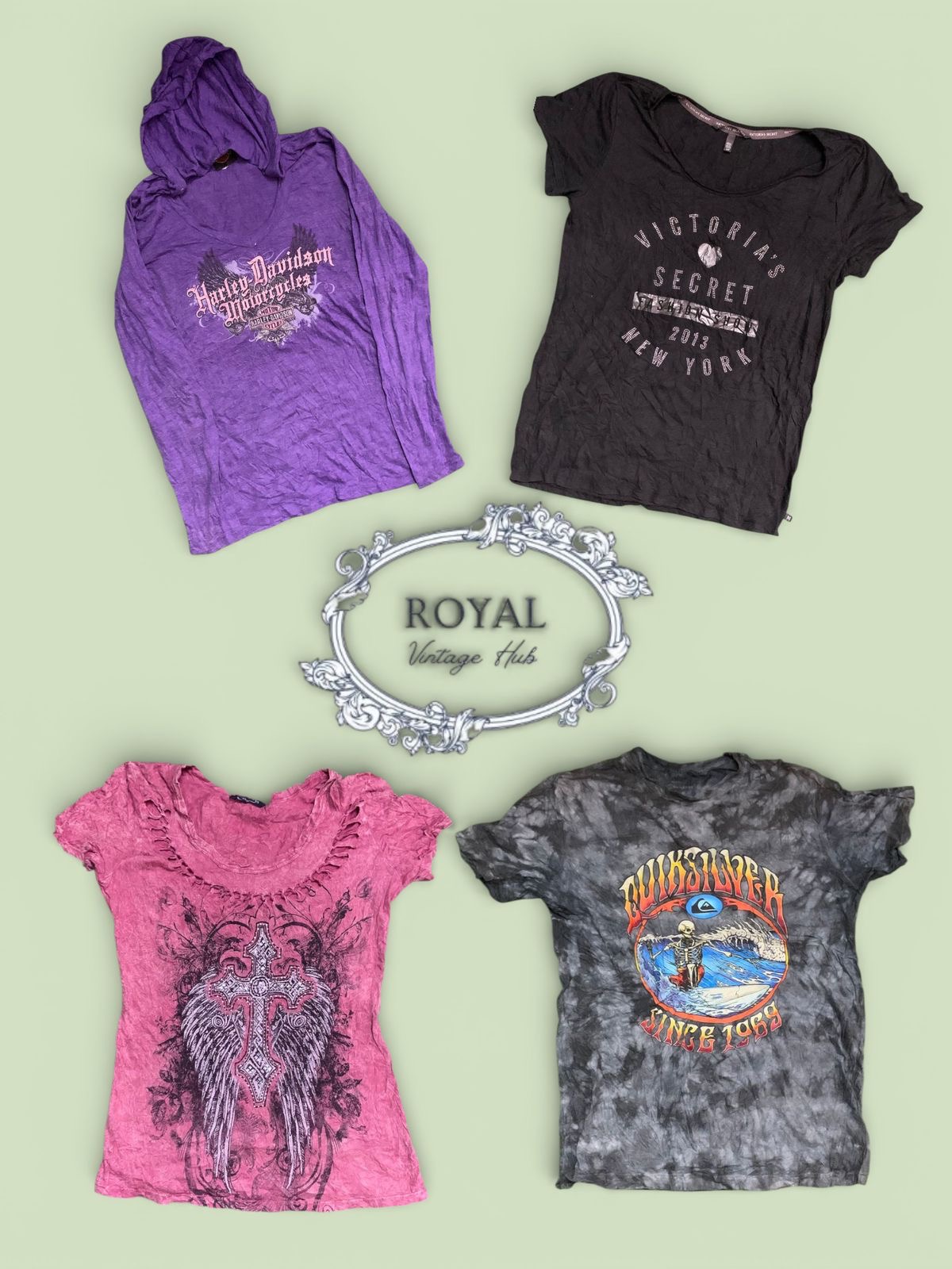 Y2K Retro Crush Tees including Harley Davidson