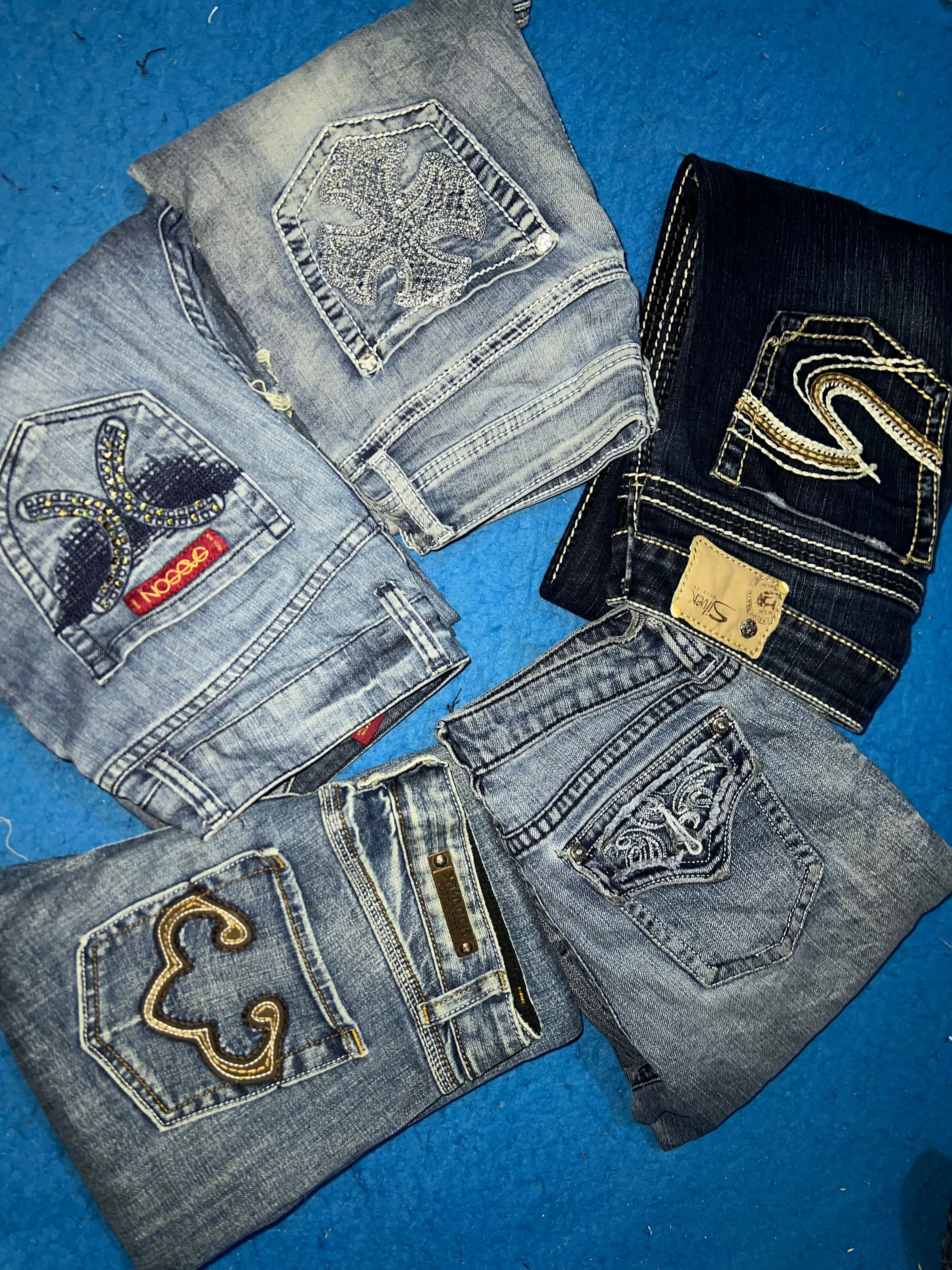 Silver And other brands jeans y2k/077