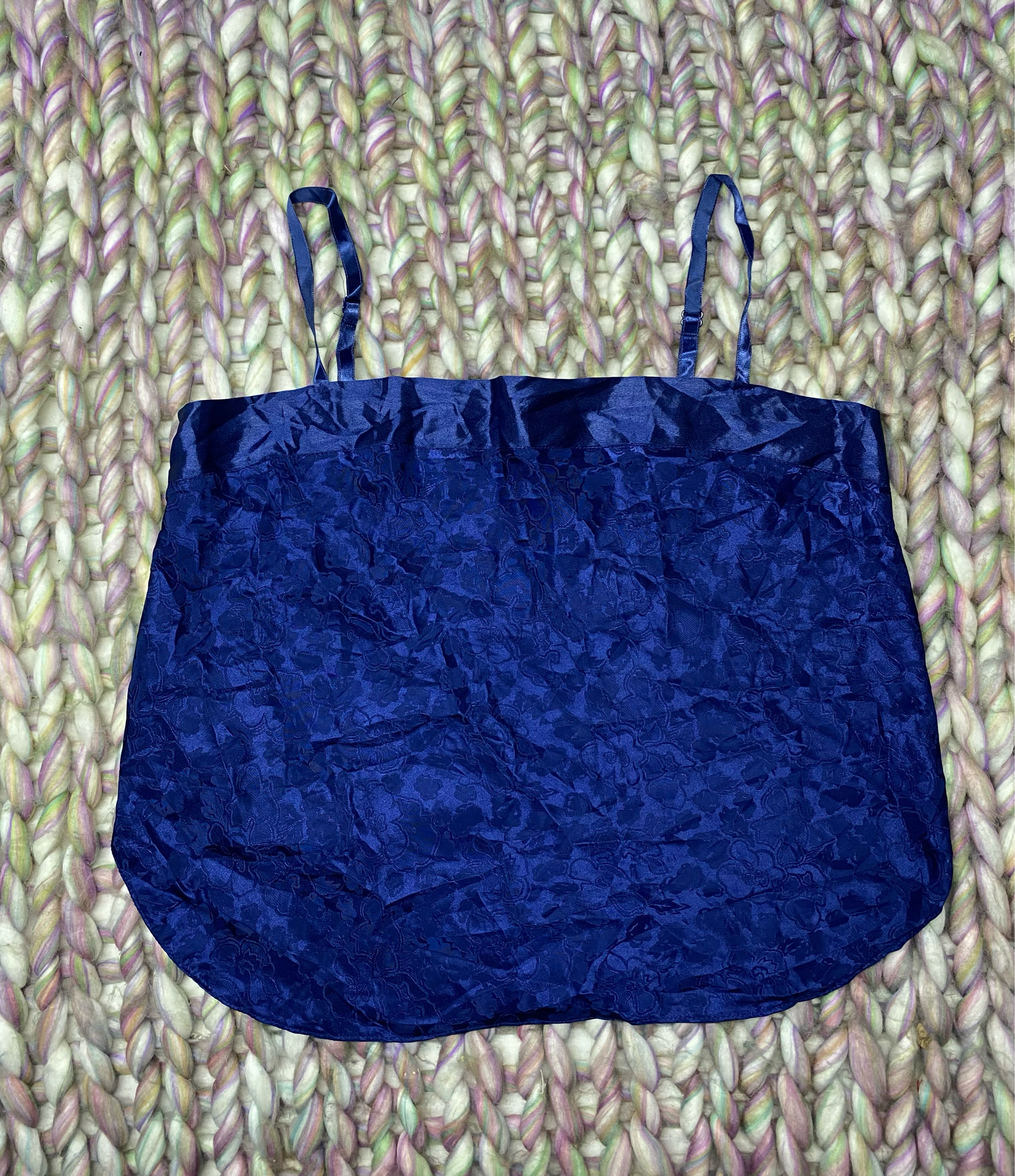 brown and beige silk blend lace trim camisole top