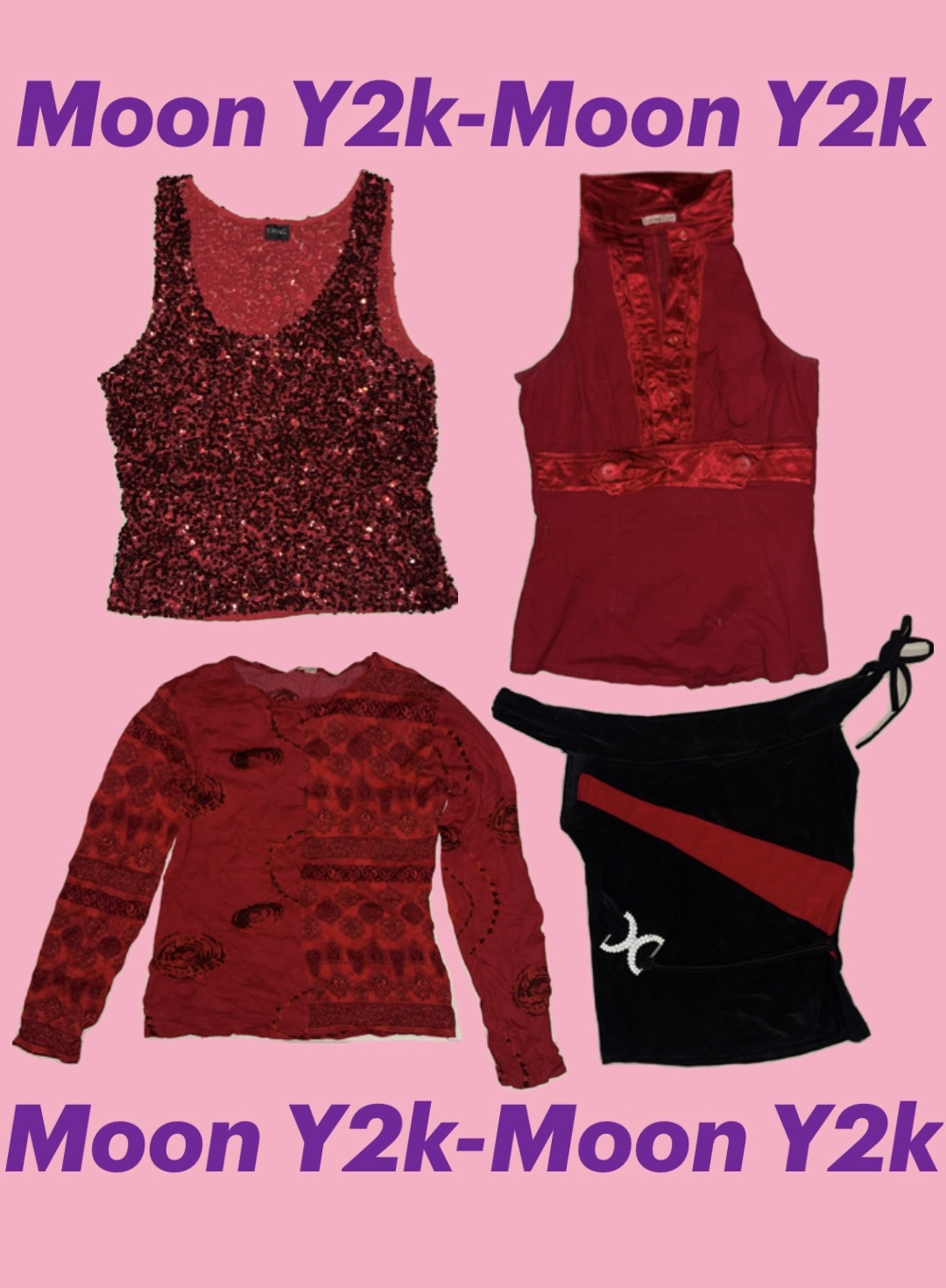 Y2k Romantic red tops “Valentine special” (M-1137)