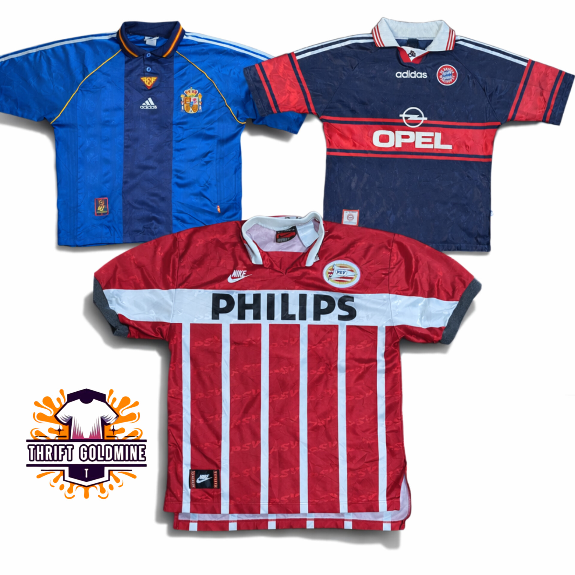 Maillot de football vintage des années 90 et 00