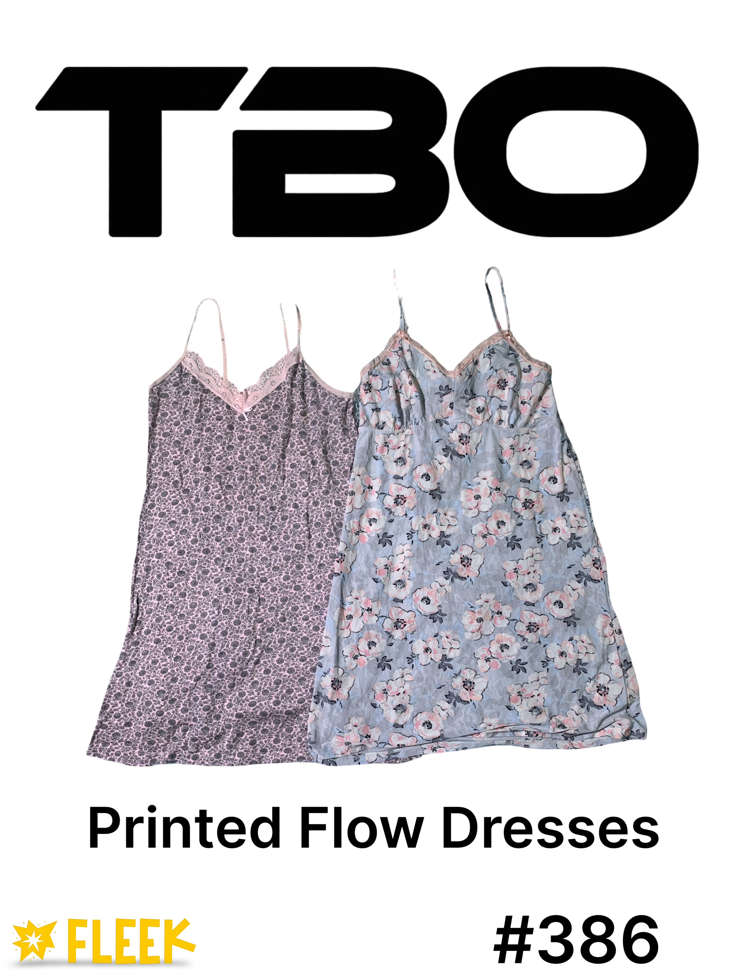 Printed Flow Dresses    #386