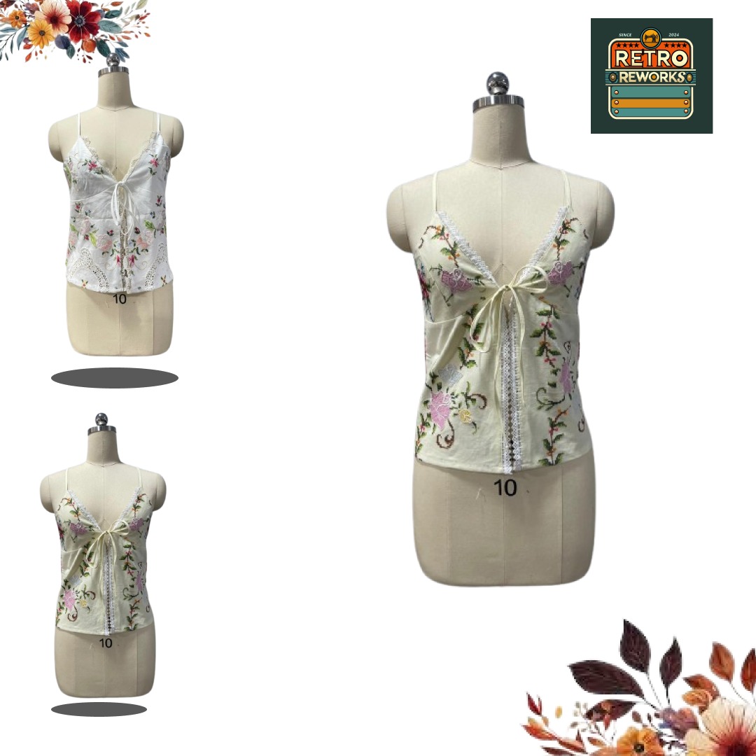 アップサイクルリネンキャミトップス