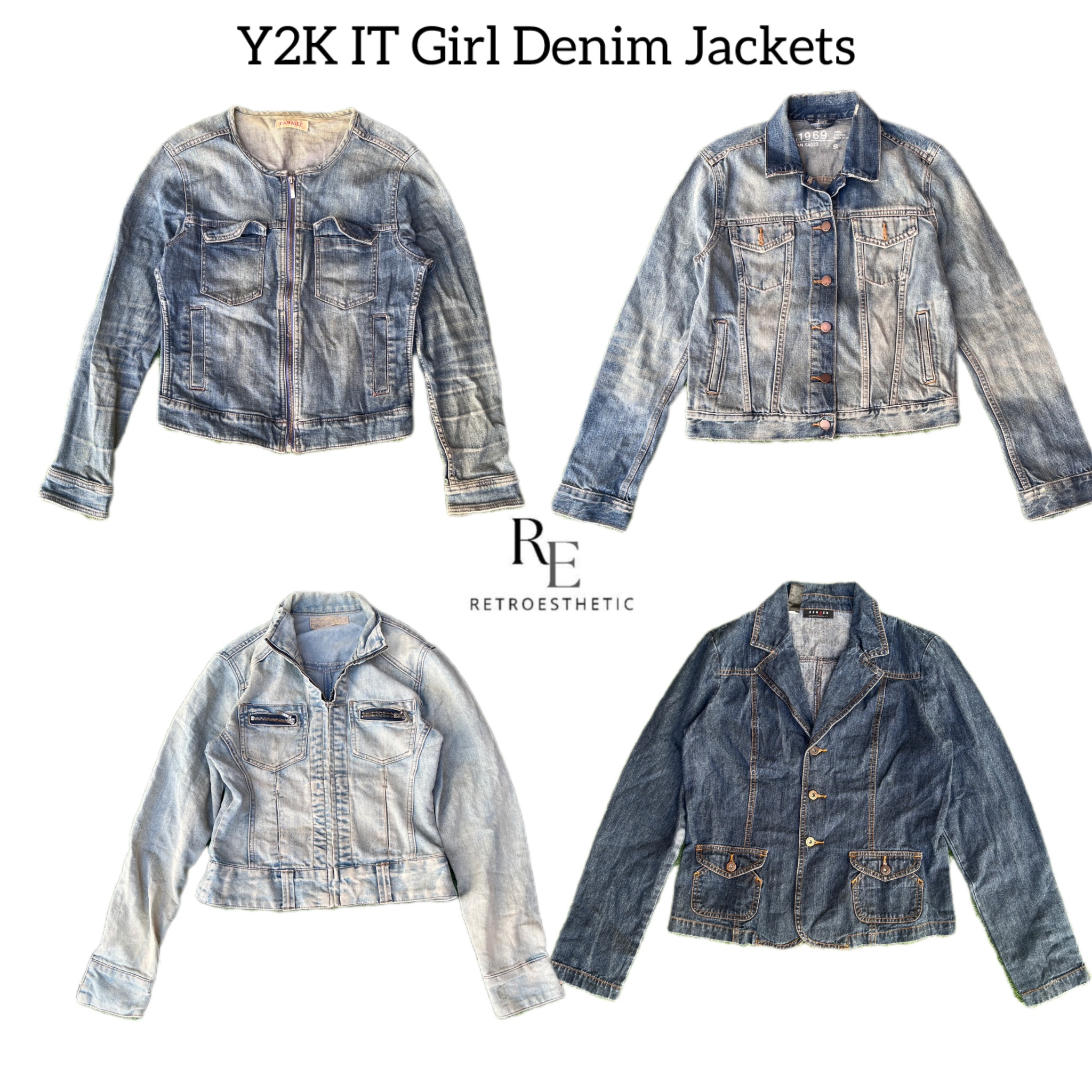 Y2K NYC IT Girl Vestes en Jean RE-2766