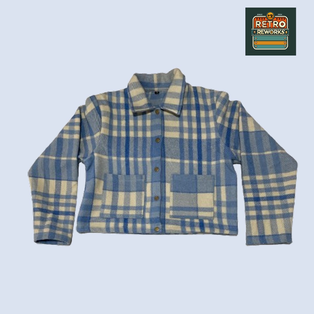 アップサイクルウールブランケットジャケット