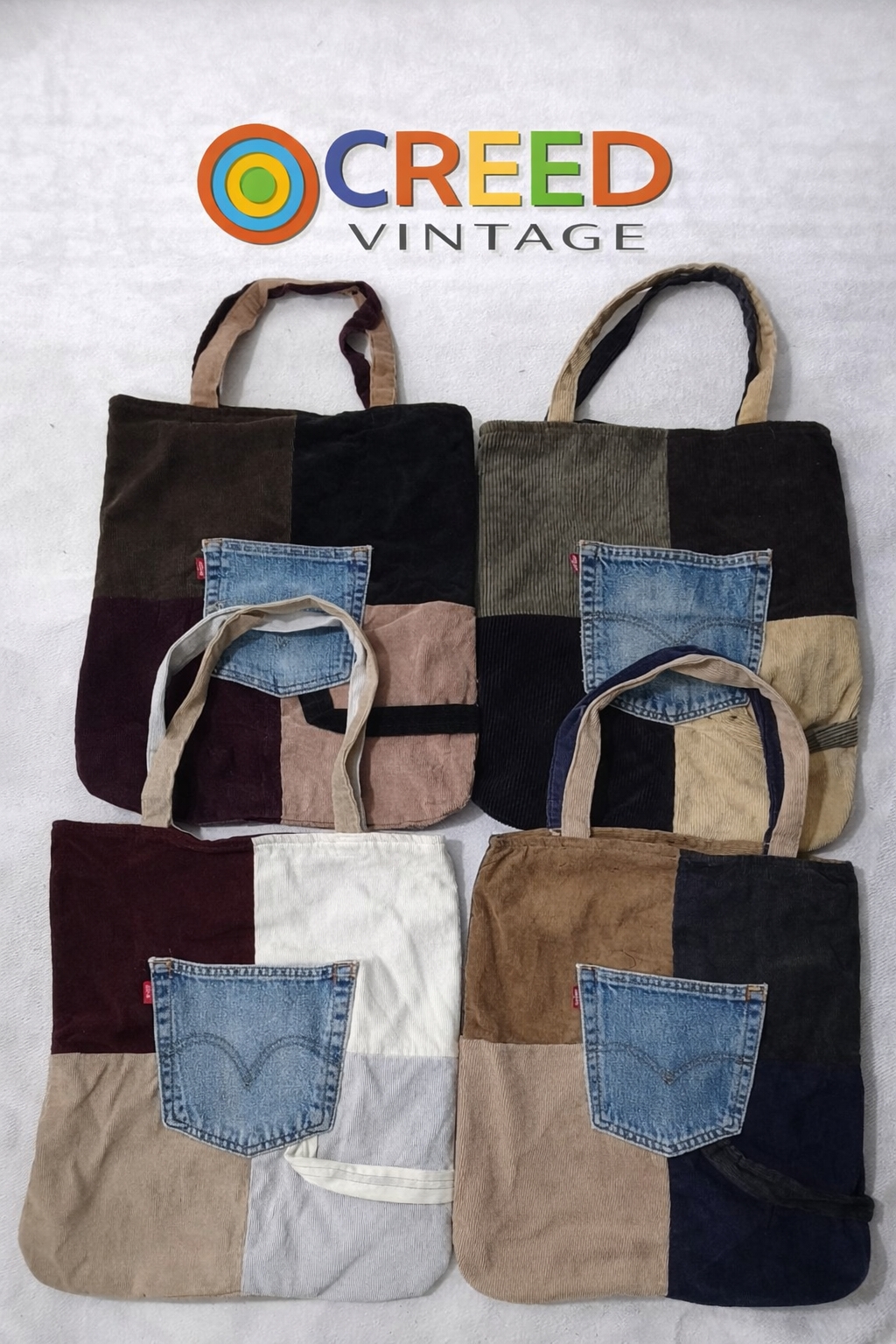 CR6475 Upcycle Levi’s Corduroy Bags