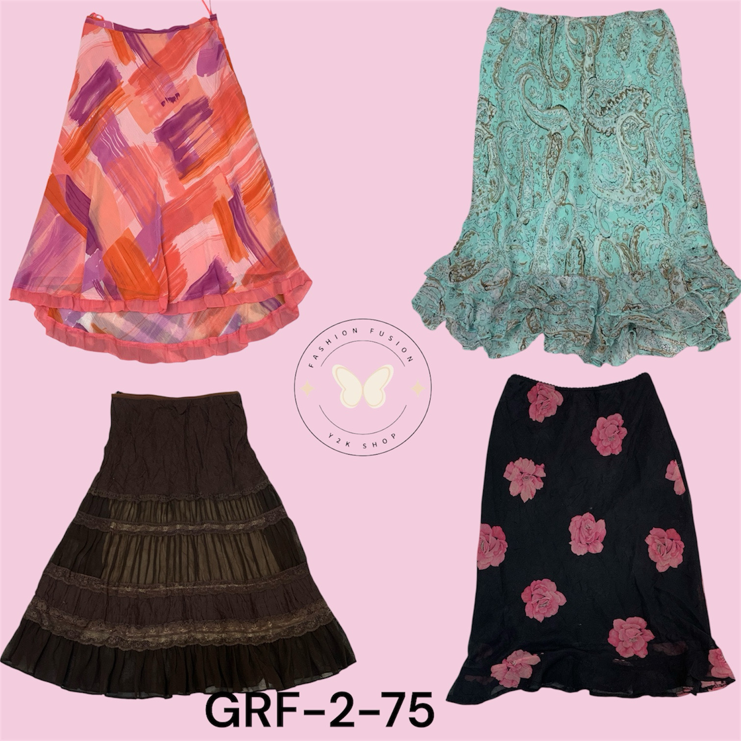 Jupe en polyester imprimée élégante pour femmes (G..