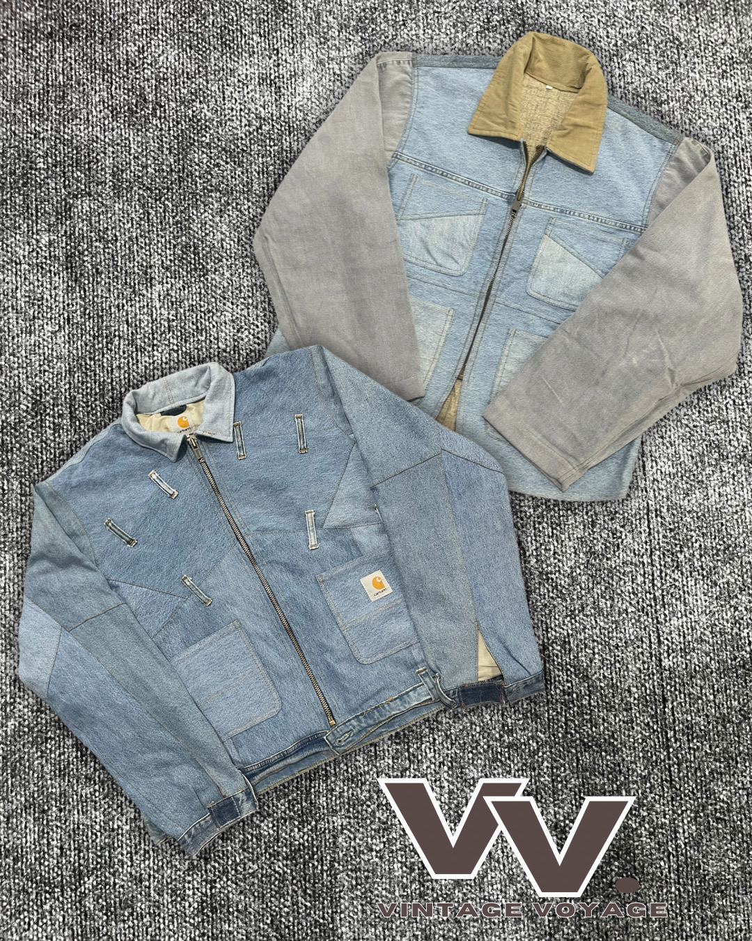 Carhartt upcycled denim jackets #9226