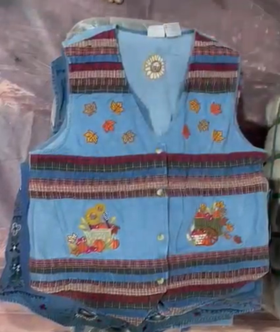 Denim tapestry Waistcoat.