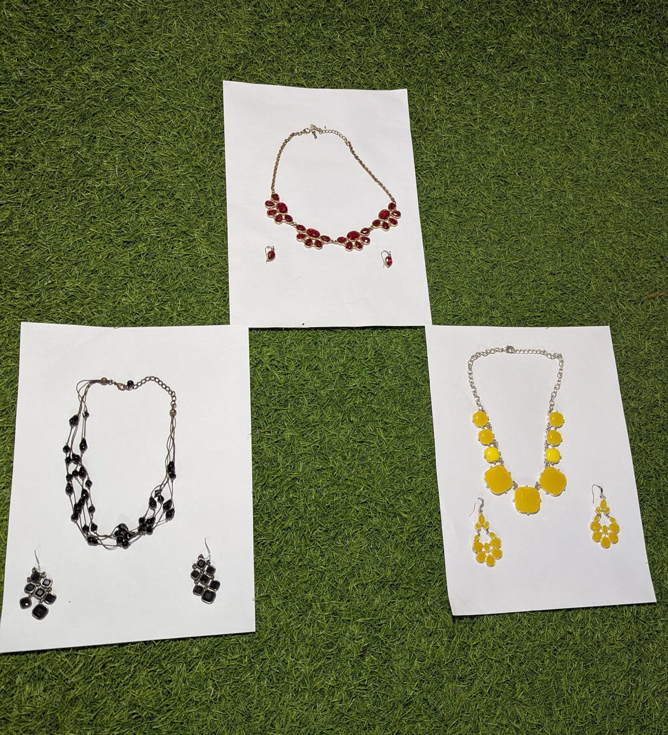 (FV-913) Statement Necklace Sets with Earrings – T..