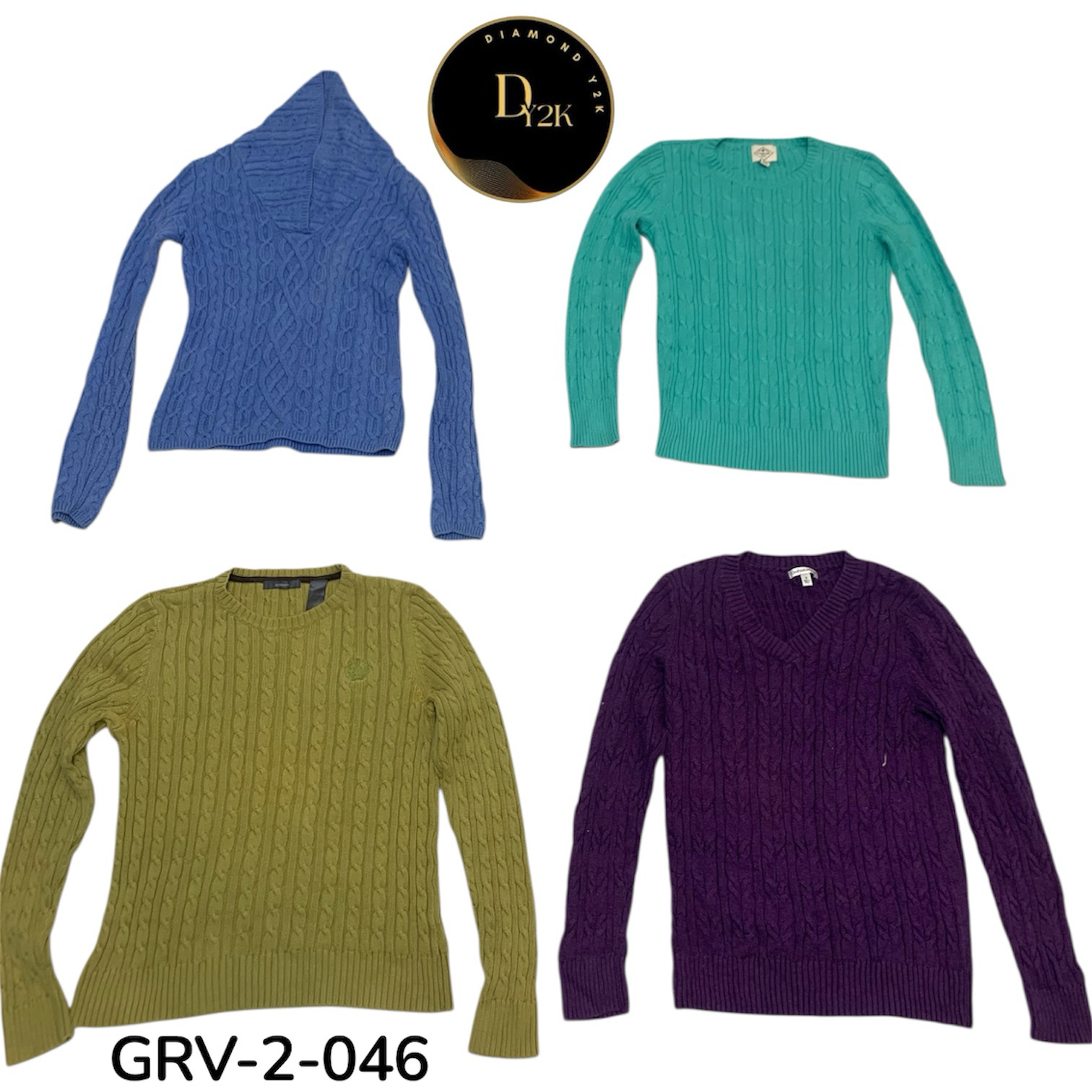 Authentic Cable Net Sweater – Curated Y2K Piece (G..
