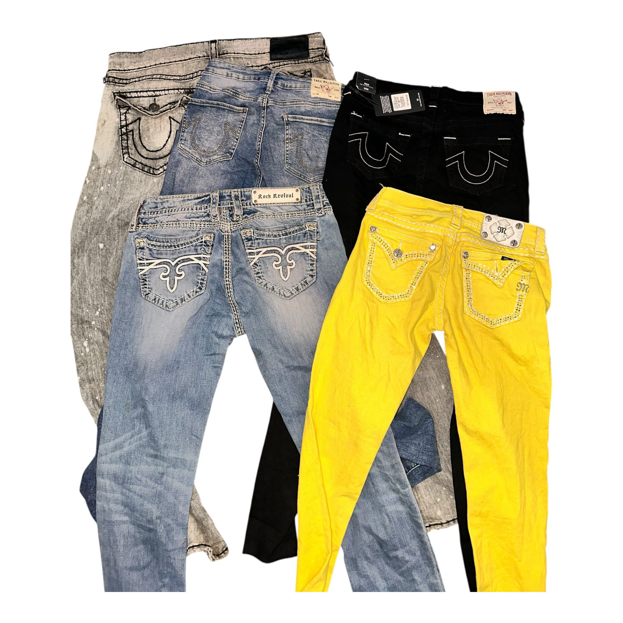 Miss mee true religion rock revival jeans x 5 bund..