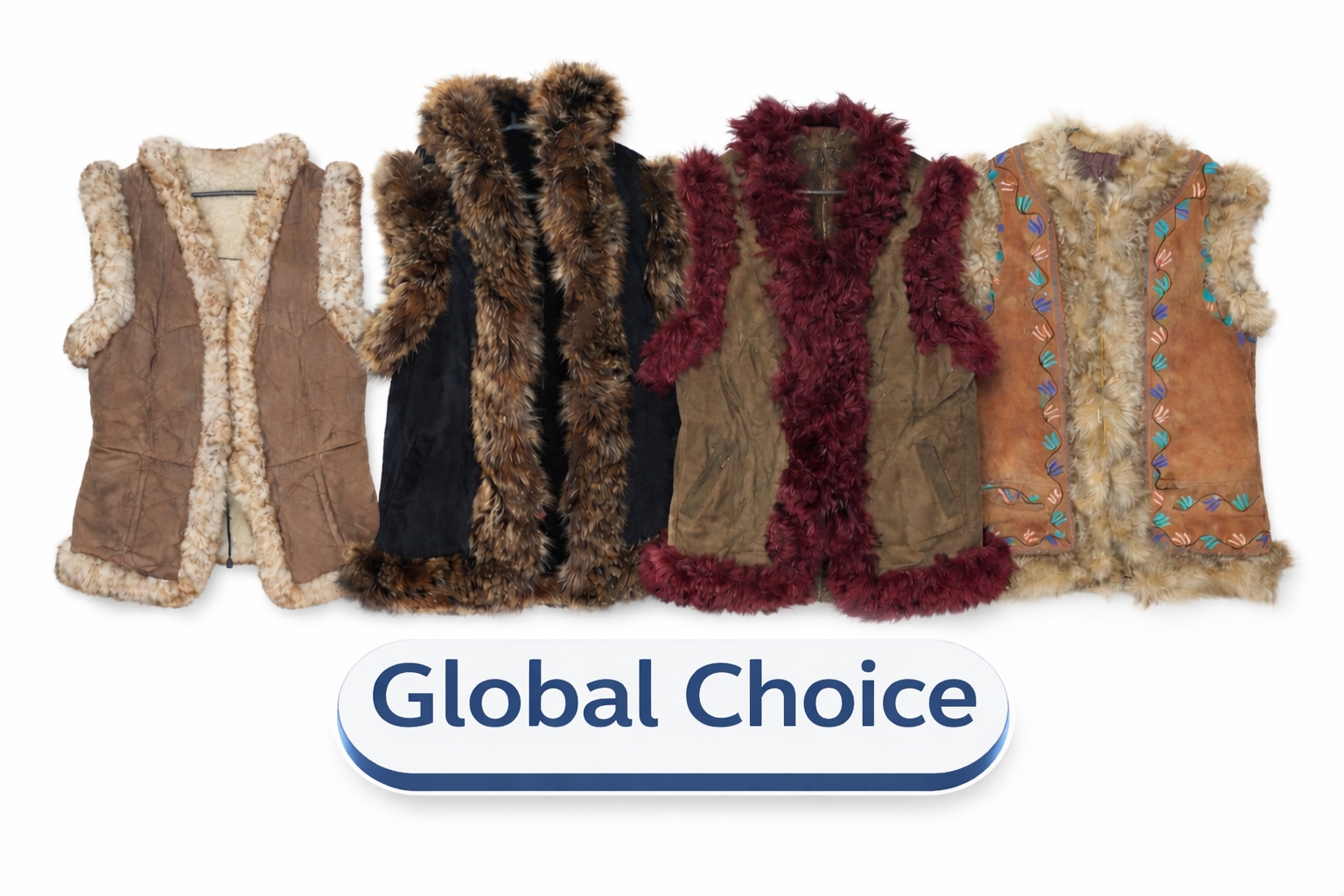 Premium mit Fell besetzte Winterweste | Afghanisch..